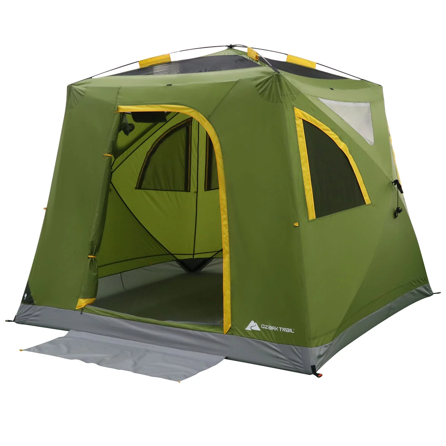 Ozark Trail 4-Person Instant Tent Pop-up Hub Tent, Green, Dimensions: 8'x8'x80