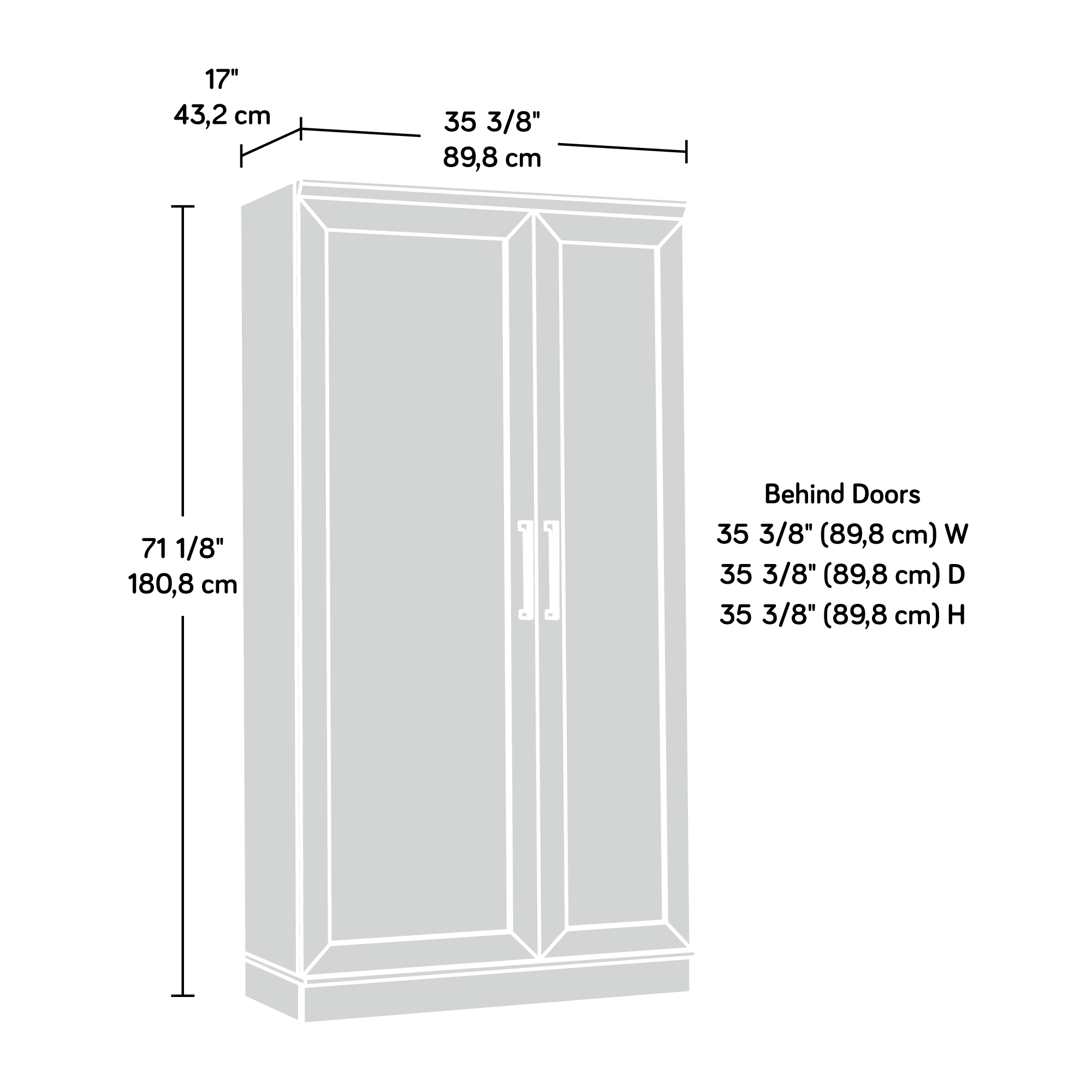 Sauder HomePlus Storage Cabinet, Soft White Finish - Womvr