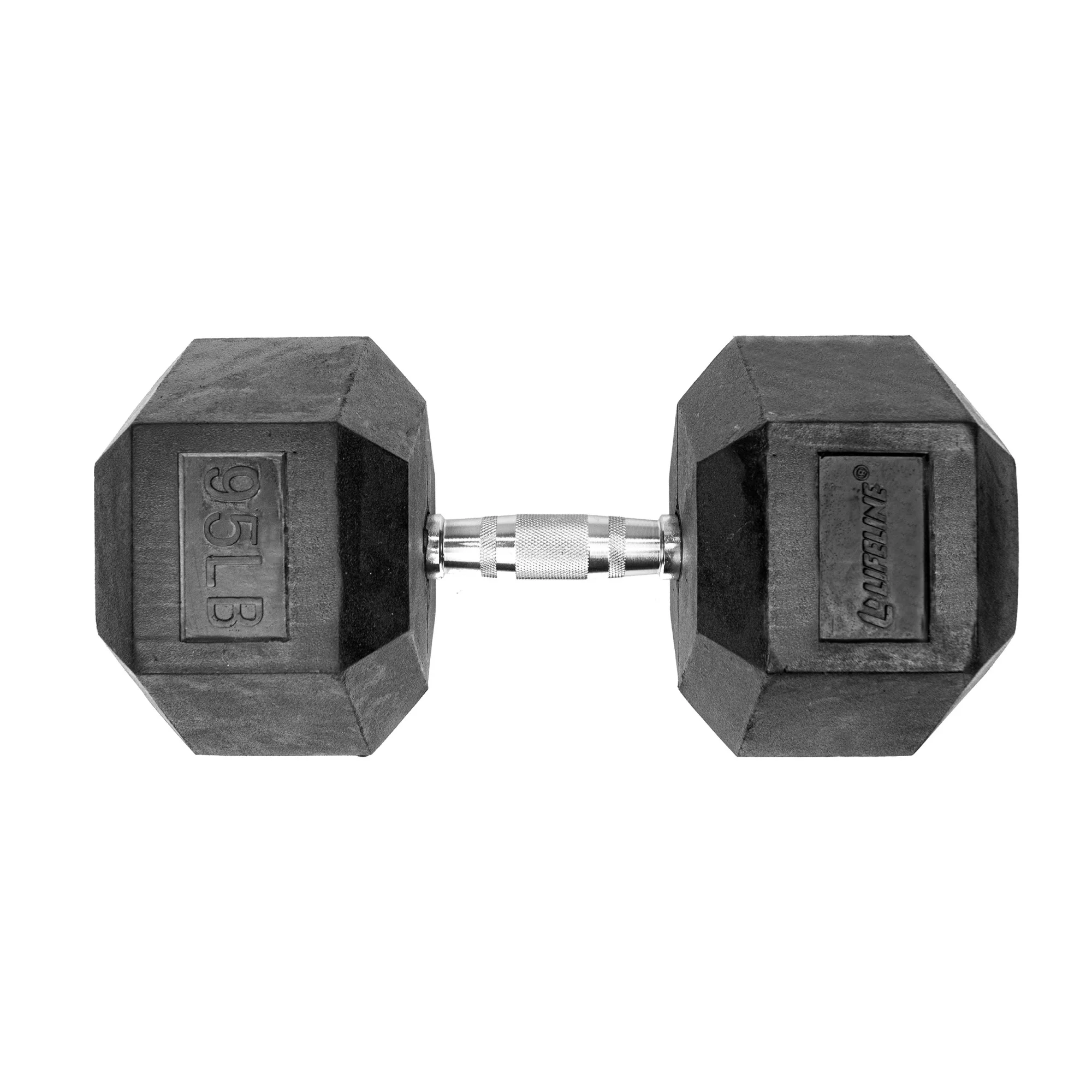 Lifeline Fitness Premium Rubber Hex Dumbbell, Single, 40 lbs - Womvr