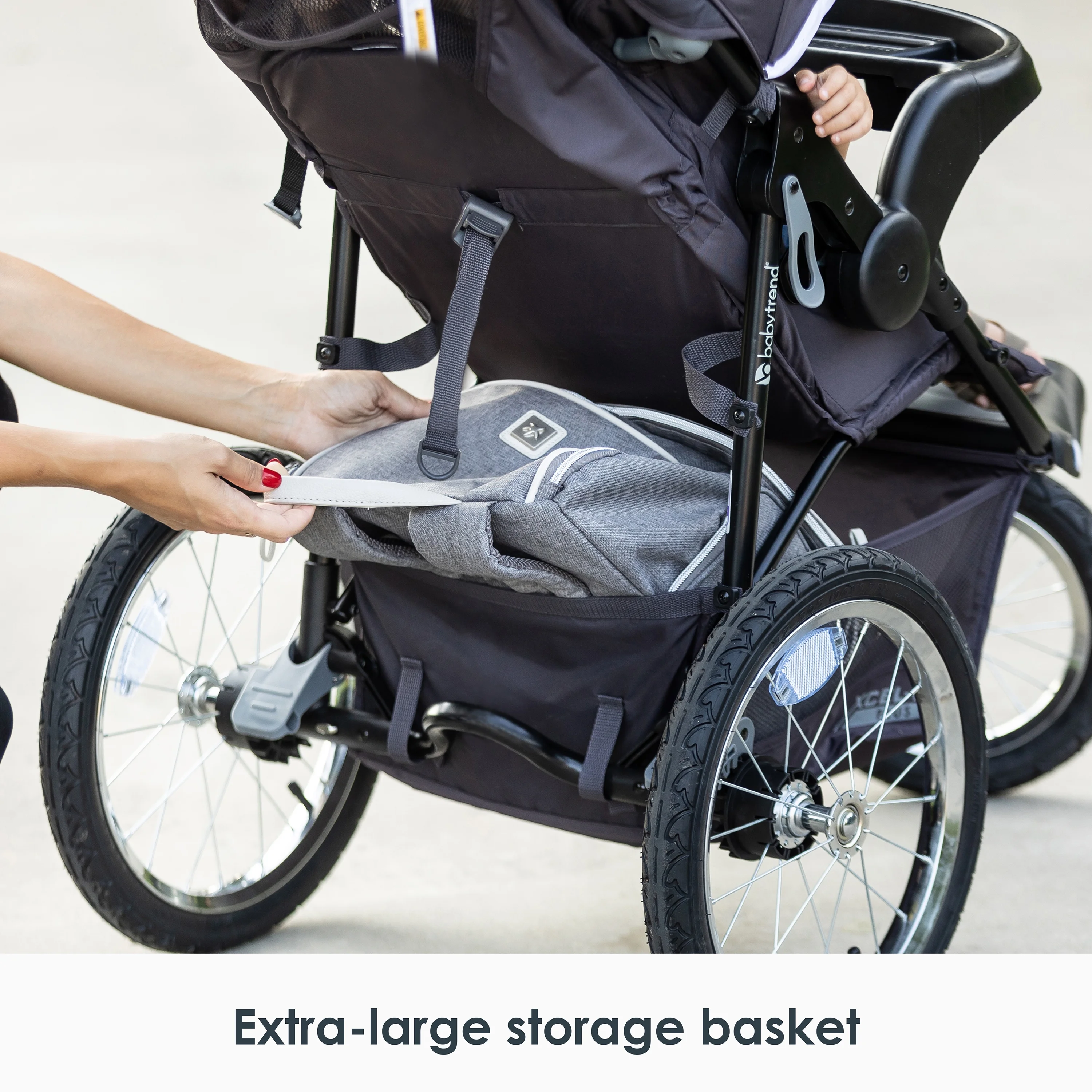 Baby Trend Xcel-R8 Plus Jogging Stroller - Liberty Grey - Womvr