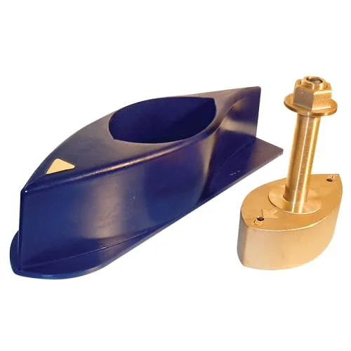 526T-HDD Bronze Broadband Thru-Hull Transducer w/Temp, Built-In Diplexer & Hi-Speed Fairing Block 1kW (10-Pin) - Womvr