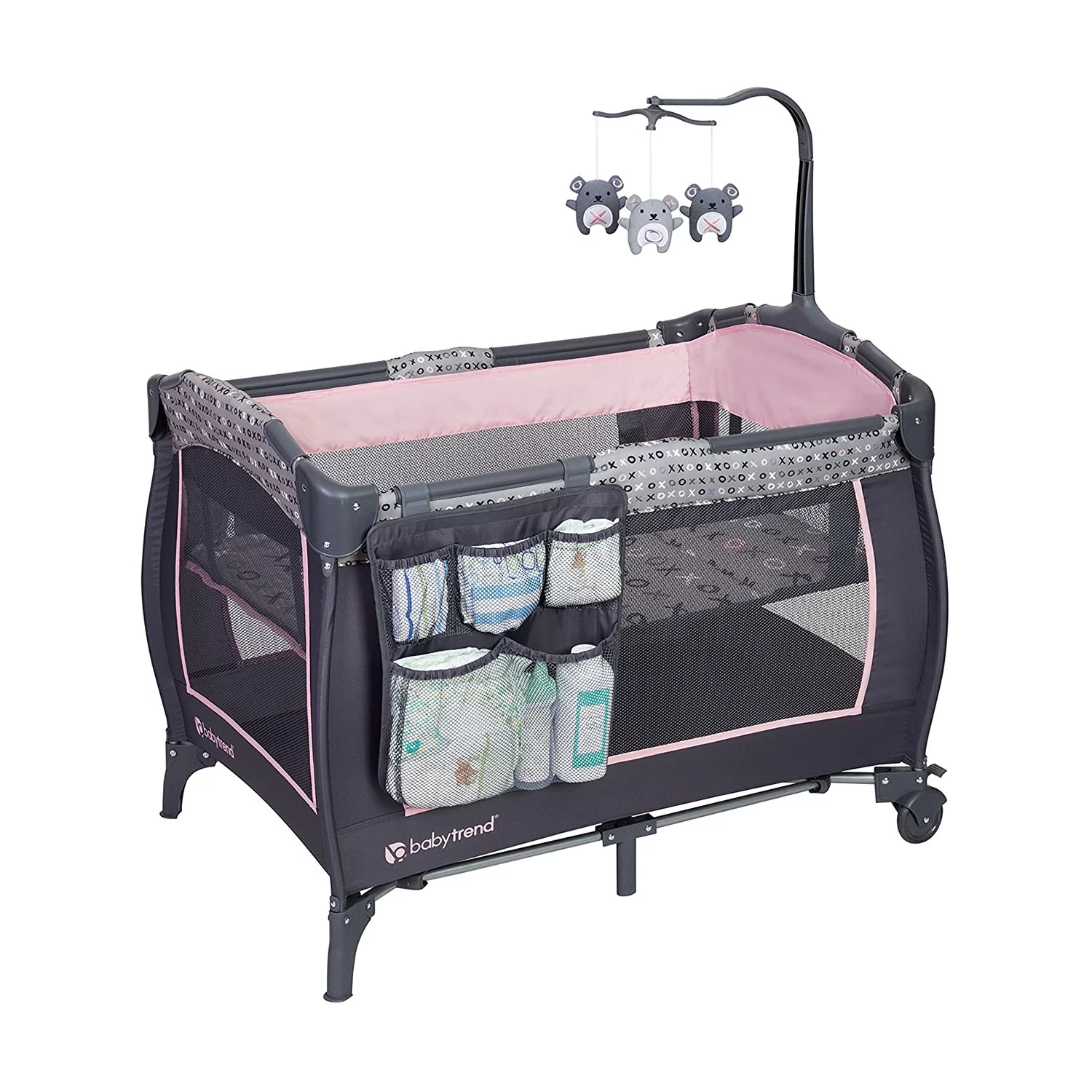Baby Trend Portable Infant Trend-E Nursery Center Bassinet, Starlight Pink - Womvr