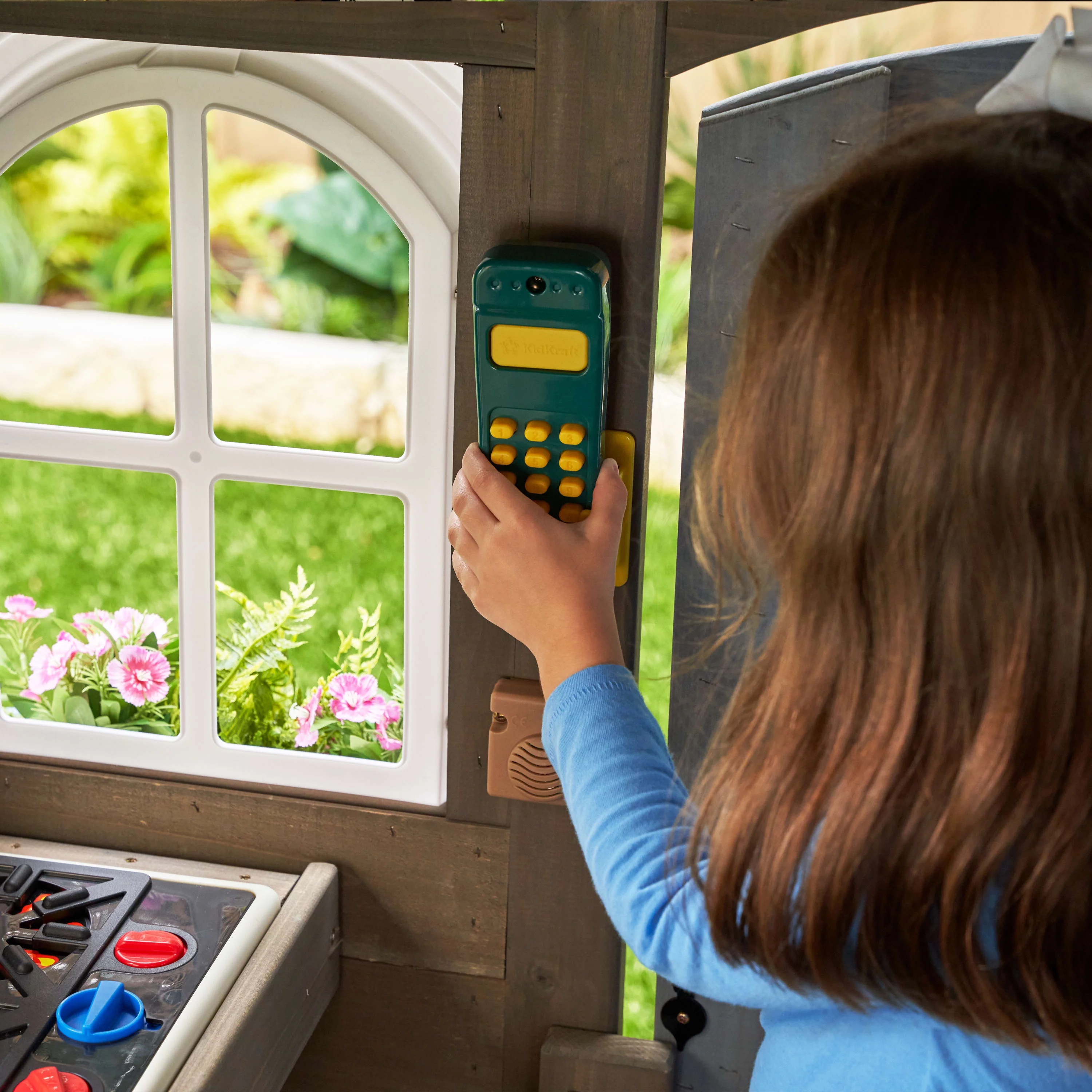 KidKraft Forestview II Wooden Outdoor Playhouse with Kitchen - Womvr