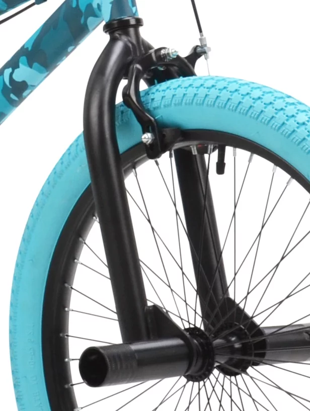 Kent Bicycle 20-inch Incognito Girl's BMX Child Bike, Turquoise Blue Camouflage - Womvr