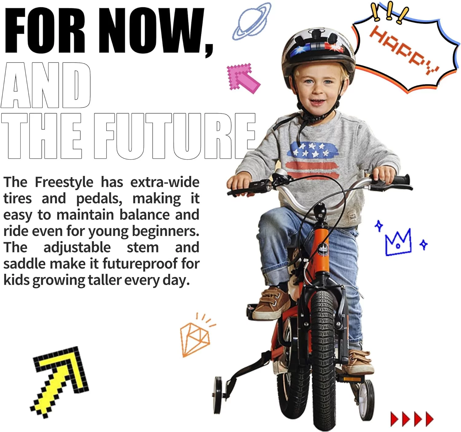 Royalbaby BMX Freestyle 12 inch Kid's Bike Blue with Two Hand Brakes - Womvr