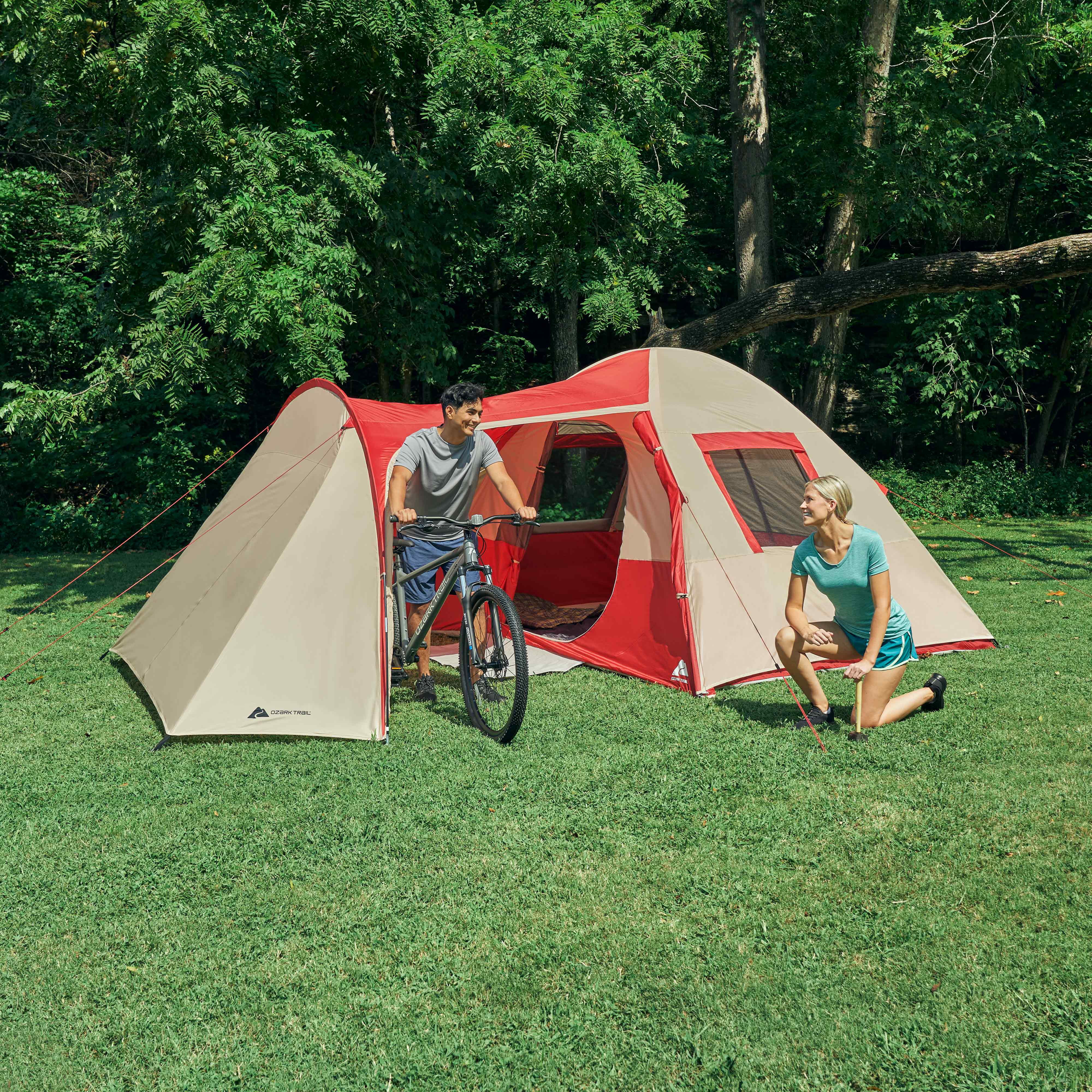 Ozark Trail 6 Person Dome Tent with Sitting Area - 15 ft. x 11 ft. - Carry Weight - 21.38 lbs. - Womvr