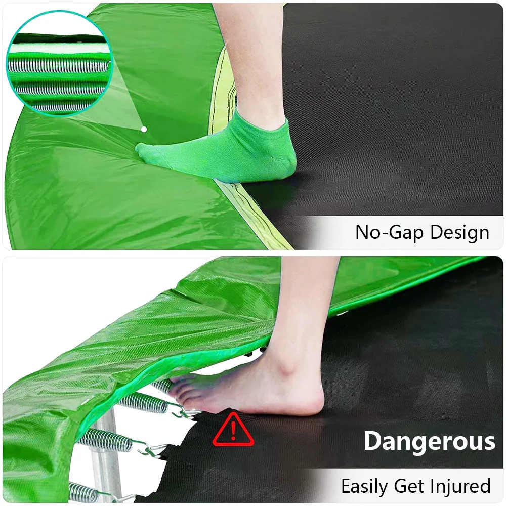 SEGMART 14FT Blue Trampoline for Kids with Basketball Hoop and Enclosure Net/Ladder, Blue - Womvr