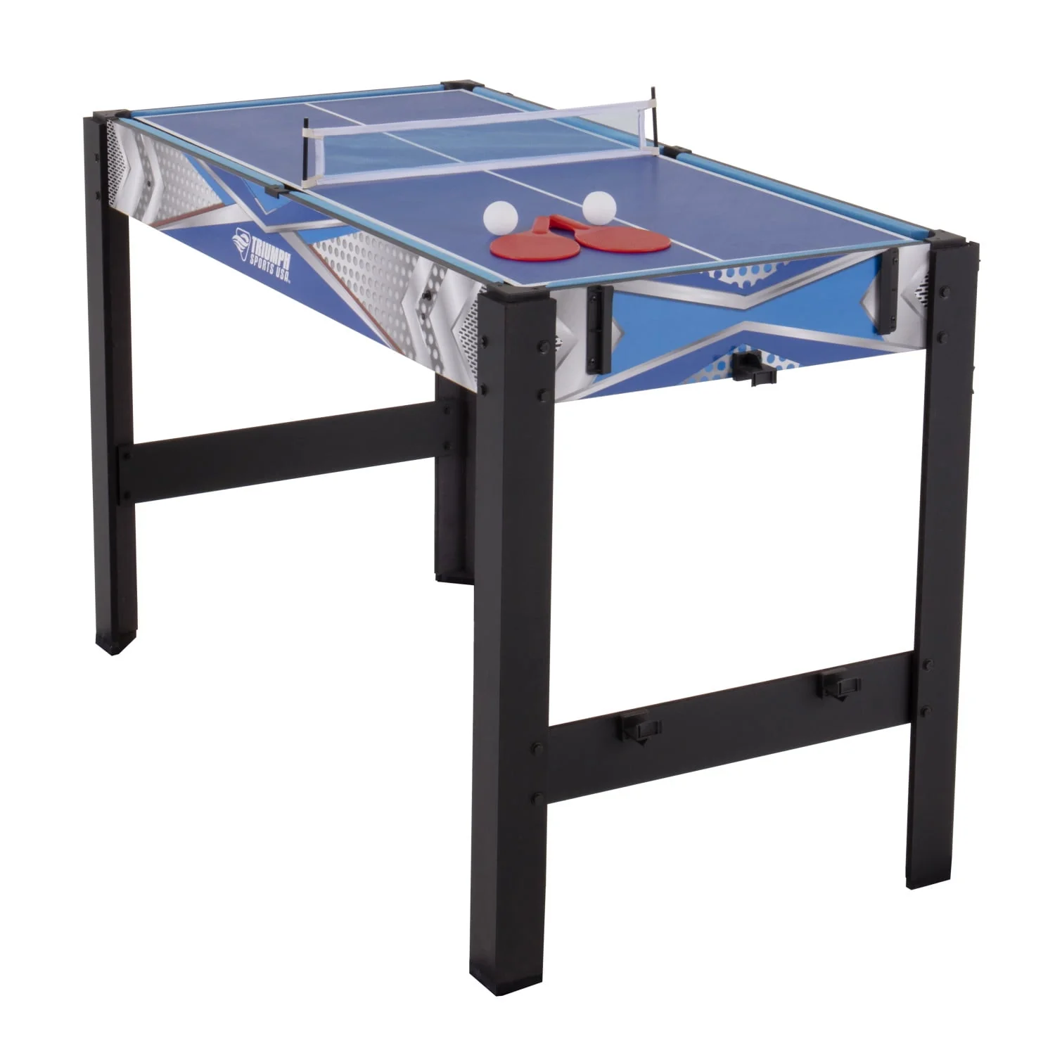 Triumph 13-in-1 Combo Game Table Includes Basketball, Table Tennis, Billiards, Push Hockey, Launch Football, Baseball, Tic-Tac-Toe, and Skee Bean Bag Toss - Womvr