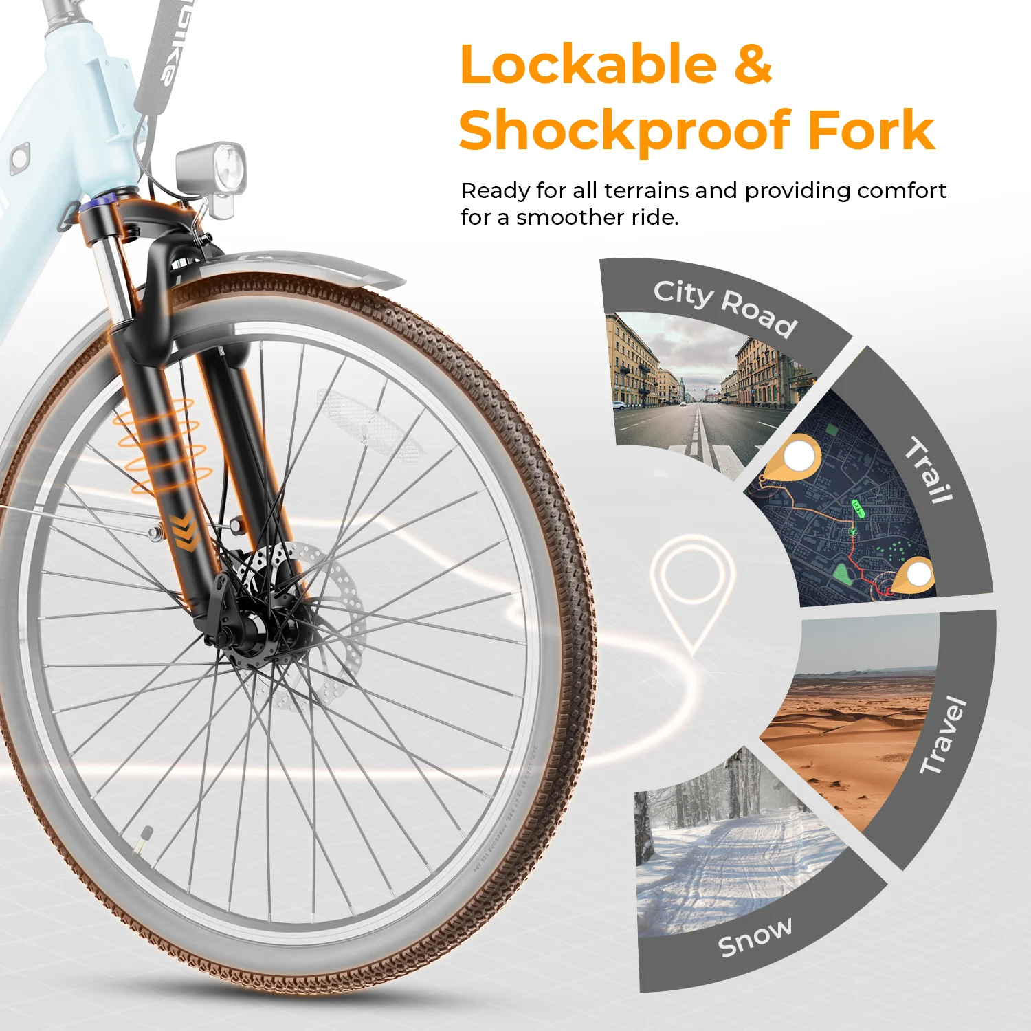 Heybike Cityscape 2.0 Electric Bike 500W Electric City Cruiser Bicycle with 36V 13Ah Removable Battery Up to 50 Miles, 26