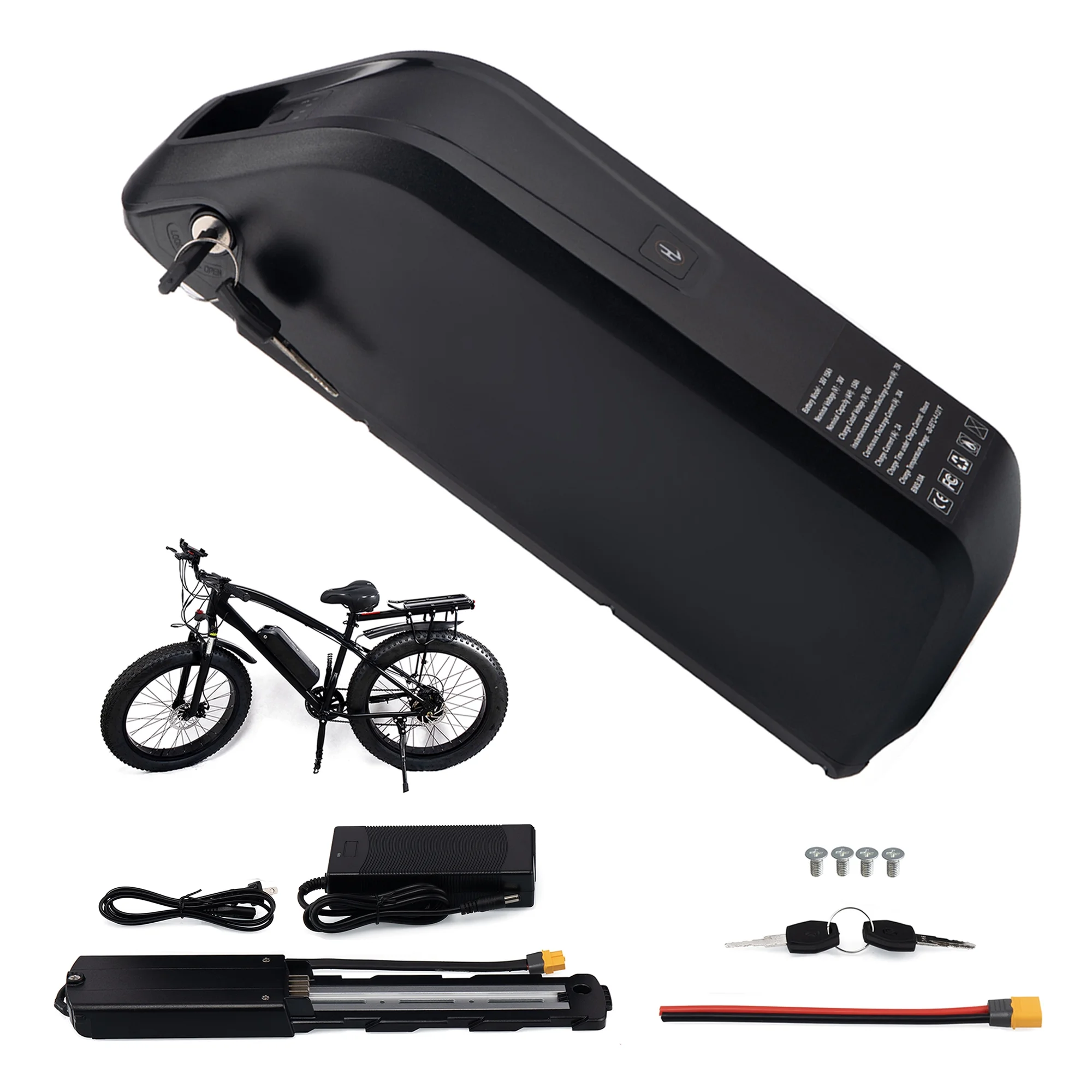 YxYhCool Ebike Battery 48V 10Ah Lithium Battery with Charger 48V Battery for Electric Bike Tricycle - Womvr