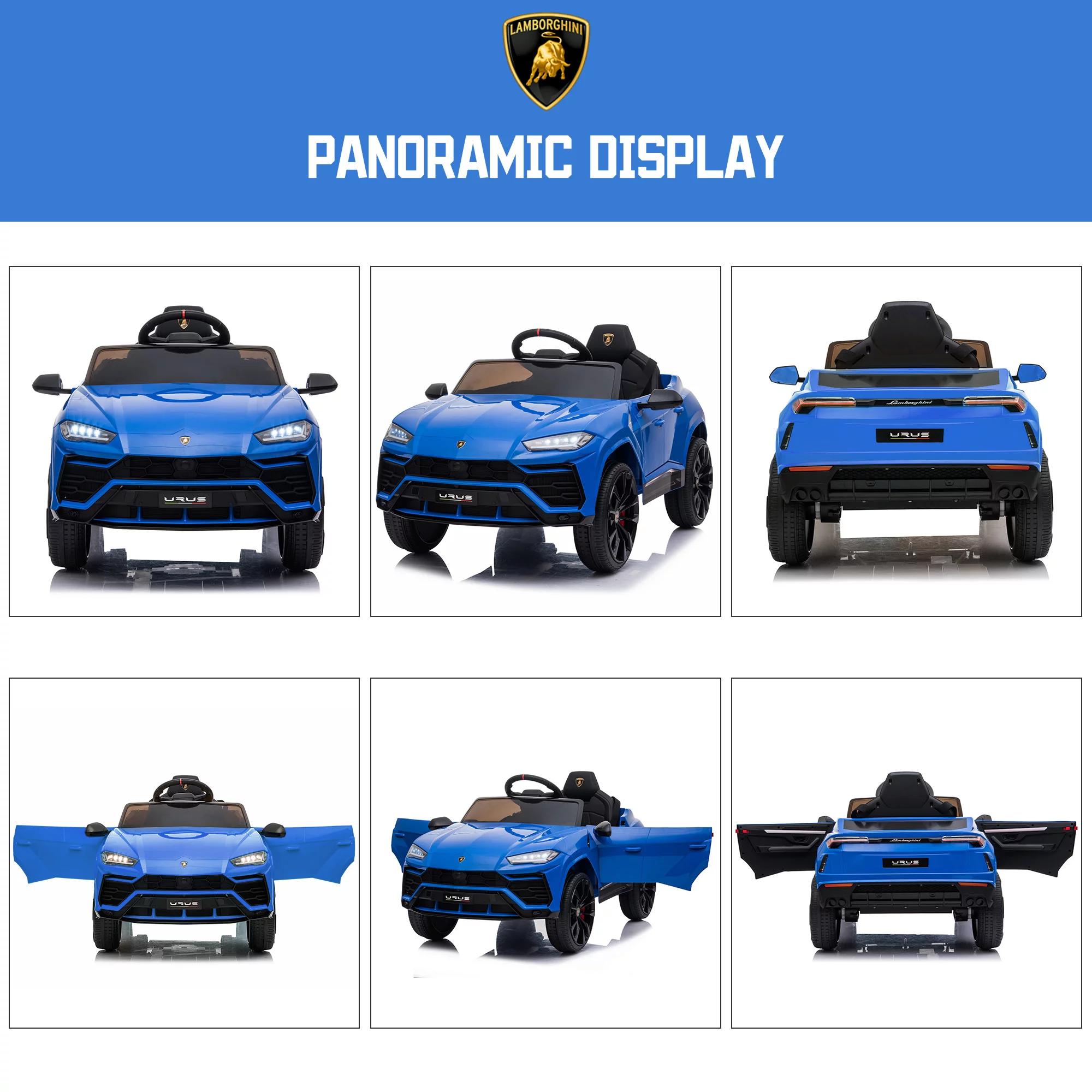 Seizeen 12V Kids Ride On Cars Battery Powered, Lamborghini Ride on Toy w/ Remote Control, 3 Speeds, Music Player, Ride On Cars for Kids As Best Gift for Girls Boys, Pink - Womvr