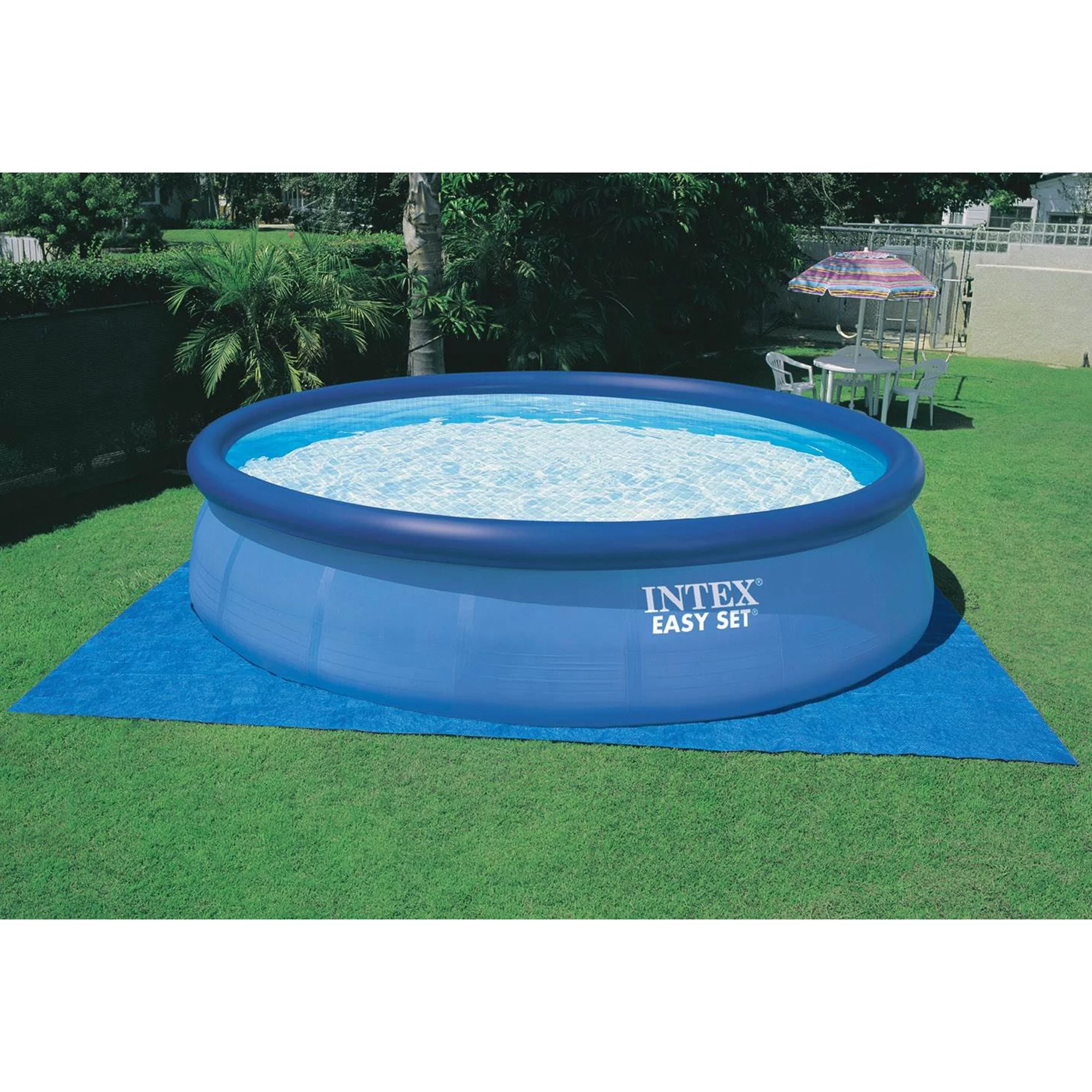 Intex 15ft x 42in Easy Set Pool with 1000 GPH Pump & Kokido Telsa 10 Pool Vacuum - Womvr
