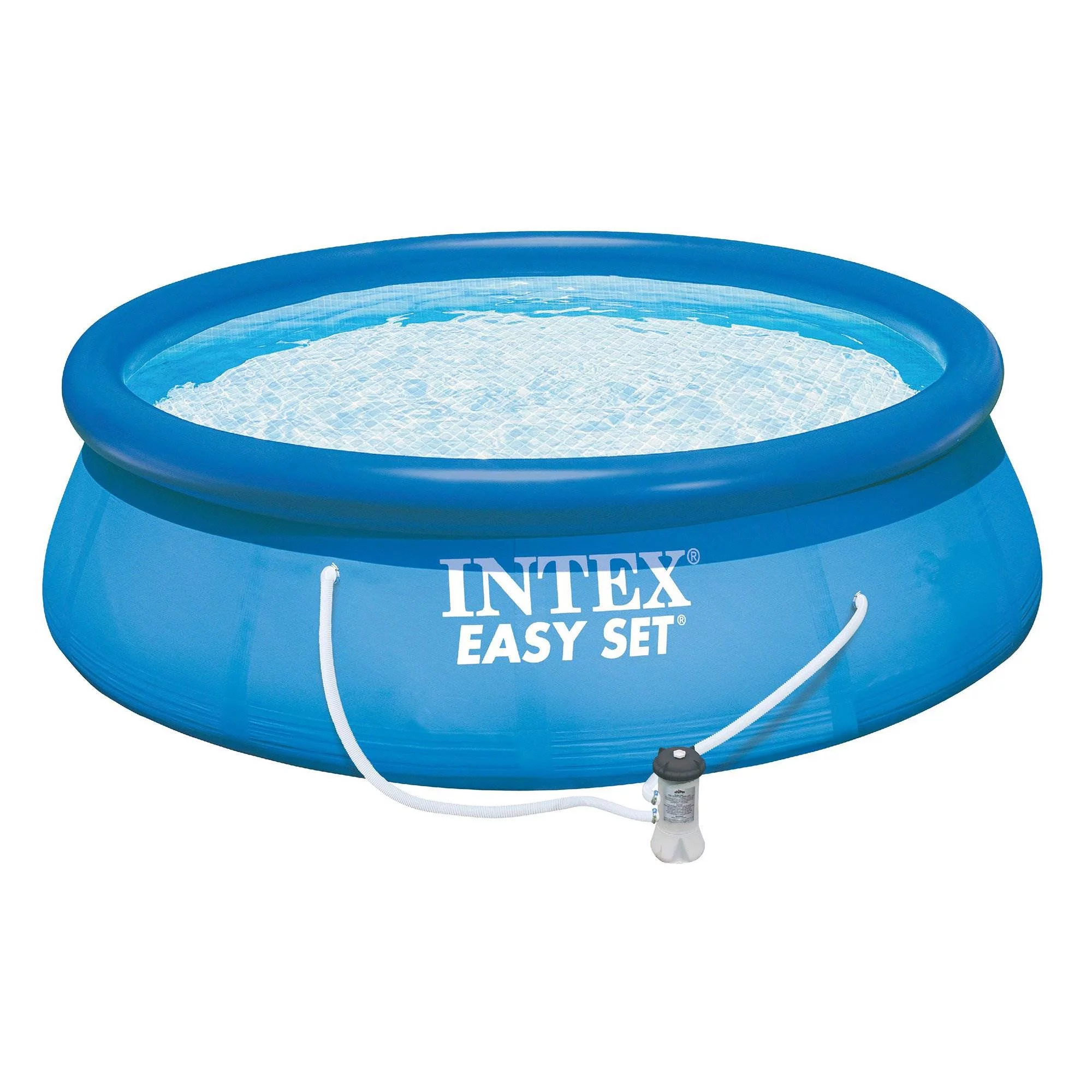Intex 15ft x 48in Easy Set Above Ground Inflatable Pool w/ Pump and Solar Cover - Womvr