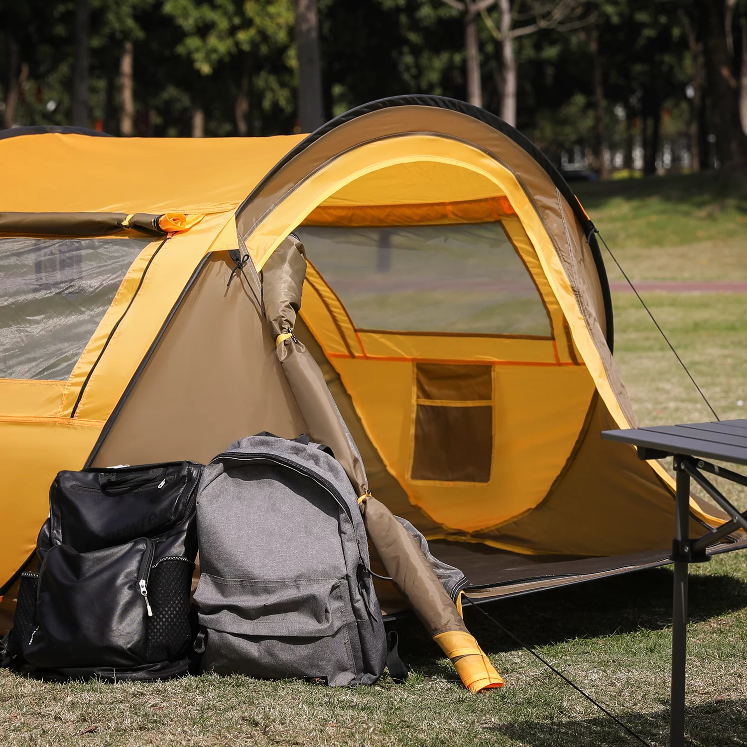 Magshion 3 Person Instant Pop Up Camping Tent, Outdoor Easy Set Up Automatic Family Travel Tent, Portable Backpacking Waterproof Shelter Tent, Blue - Womvr