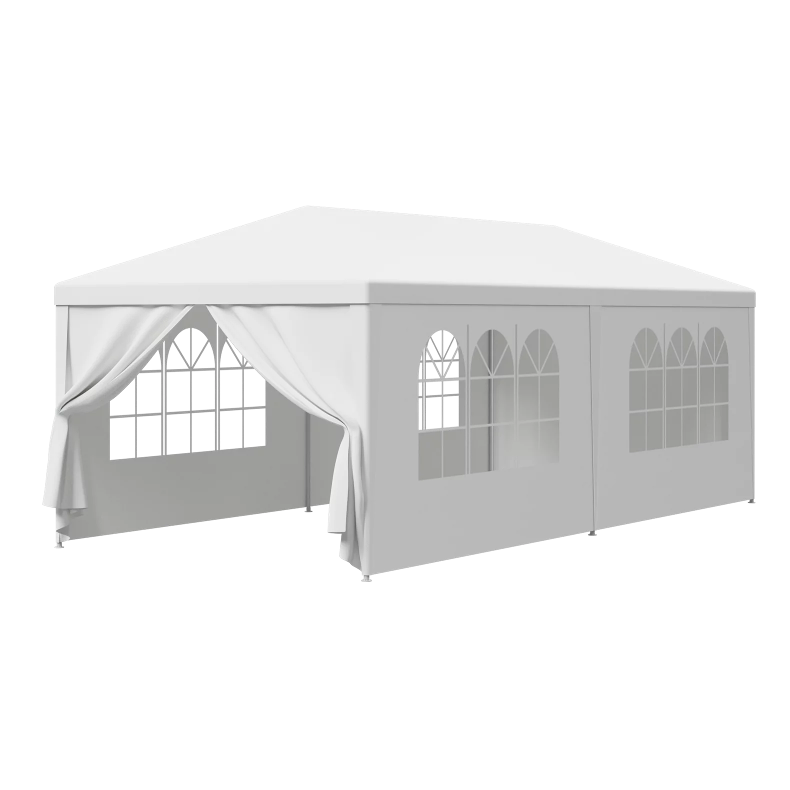 ZENSTYLE Patio Wedding Party Tent Set White Waterproof Canopy - 10 x 30' White - Womvr