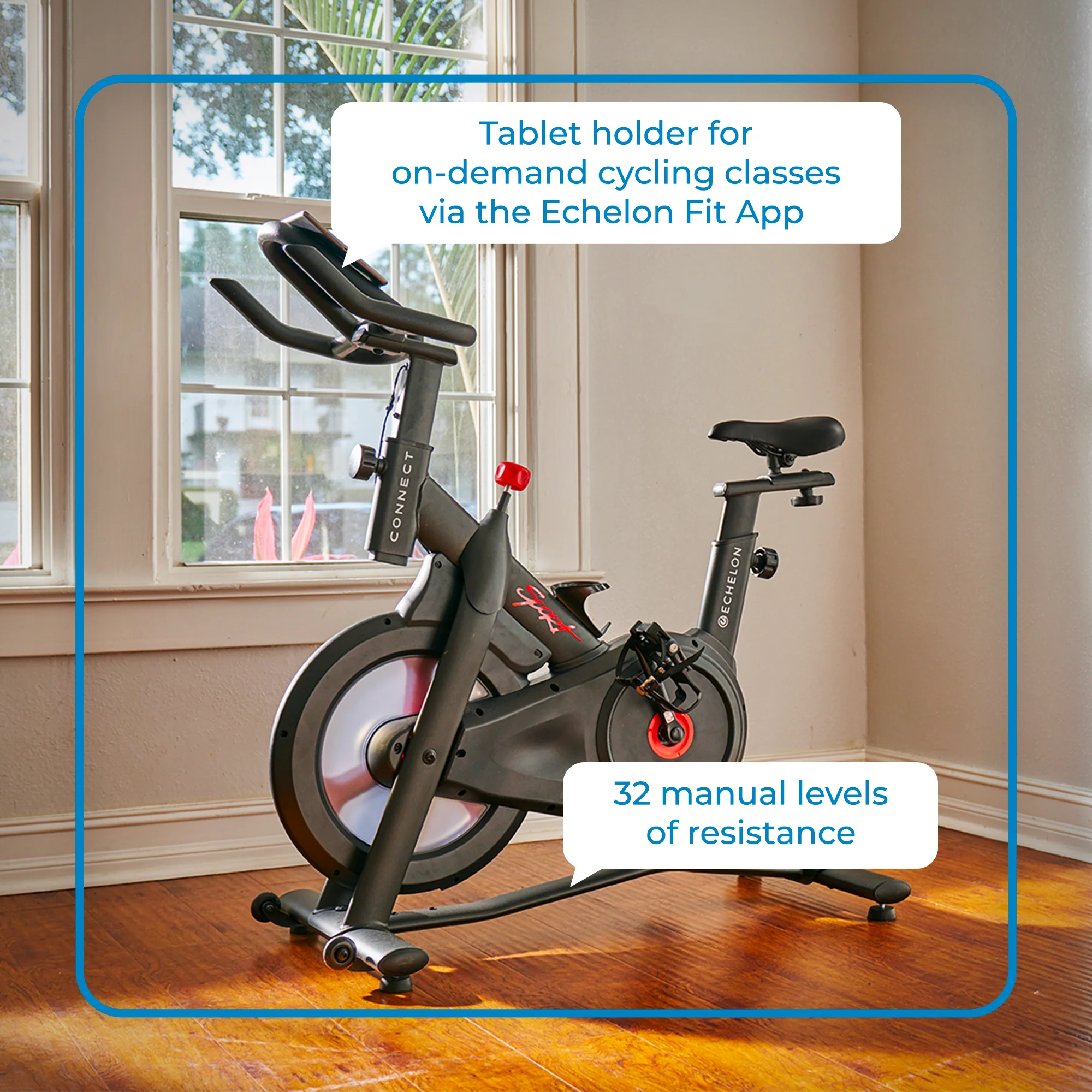 Echelon Connect Sport Indoor Cycling Exercise Bike + 30-Day Free Membership Trial - Womvr