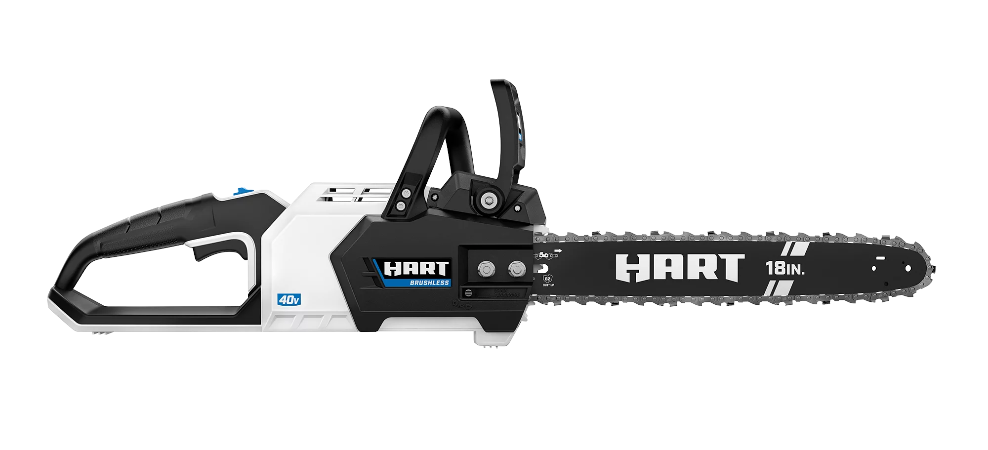 HART Cordless 40-Volt SUPERCHARGE Brushless 18-inch Chainsaw, (1) 6.0Ah Lithium-Ion Battery - Womvr
