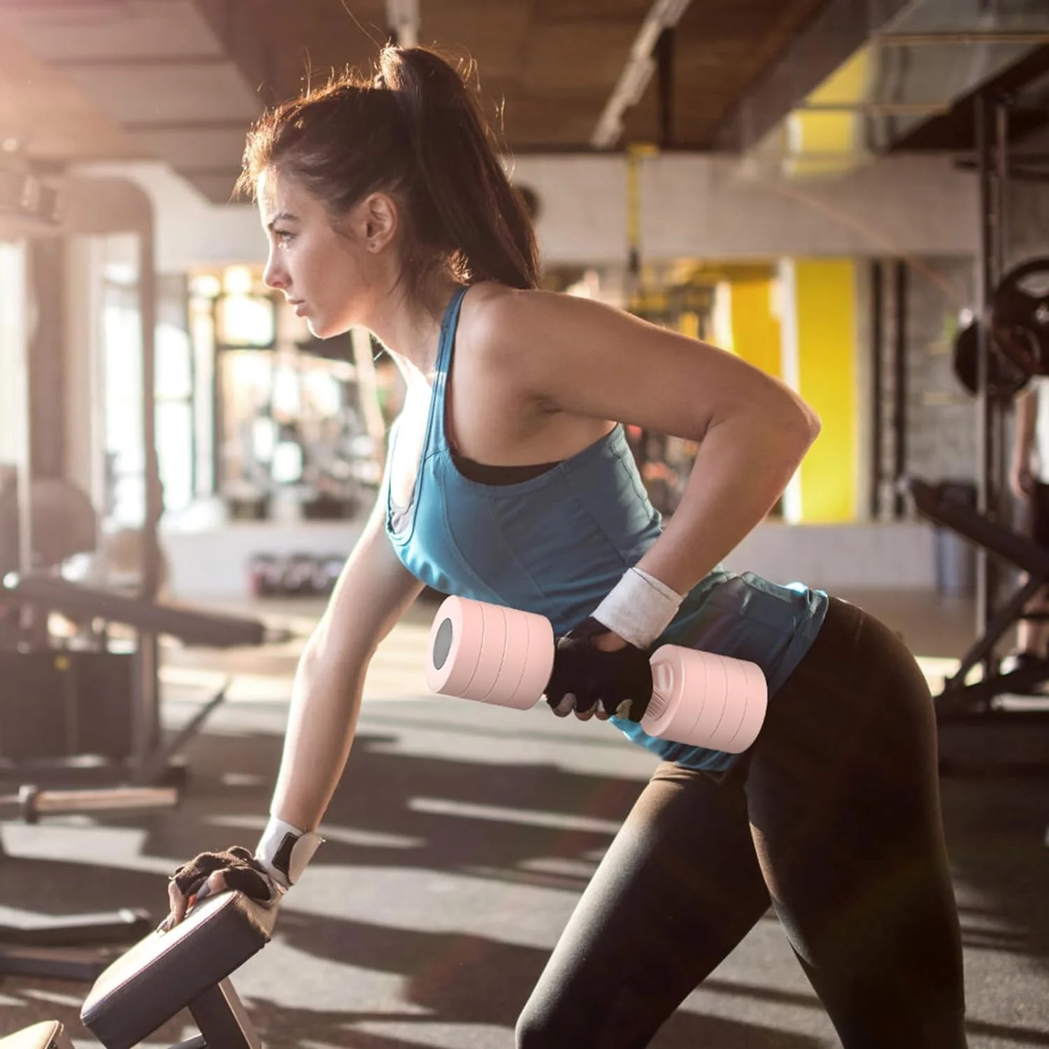 Tiagowell Adjustable Hand Dumbbell for Women 5lb Dumbbells Set of 2, 4 in 1 Small Dumbbell Set Each 2lb 3lb 4lb 5lb Free Weights - Womvr