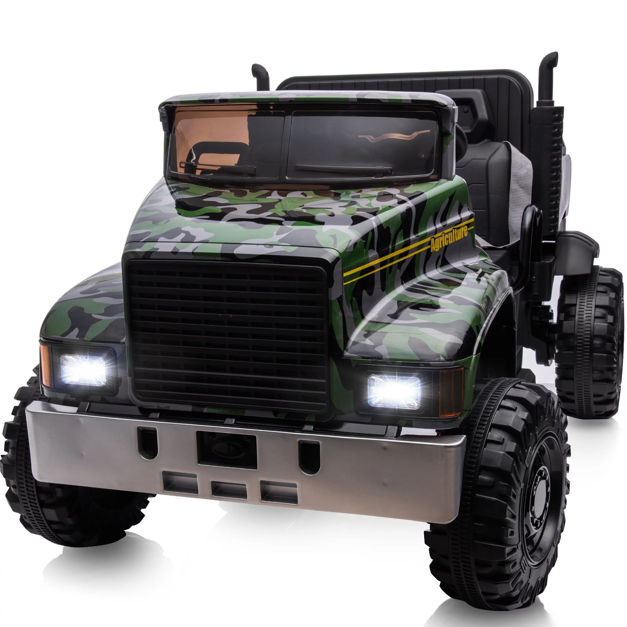 Hikiddo JC222 24V Ride on Toy, Kids Ride On Dump Truck 2 Seater with Remote - Womvr