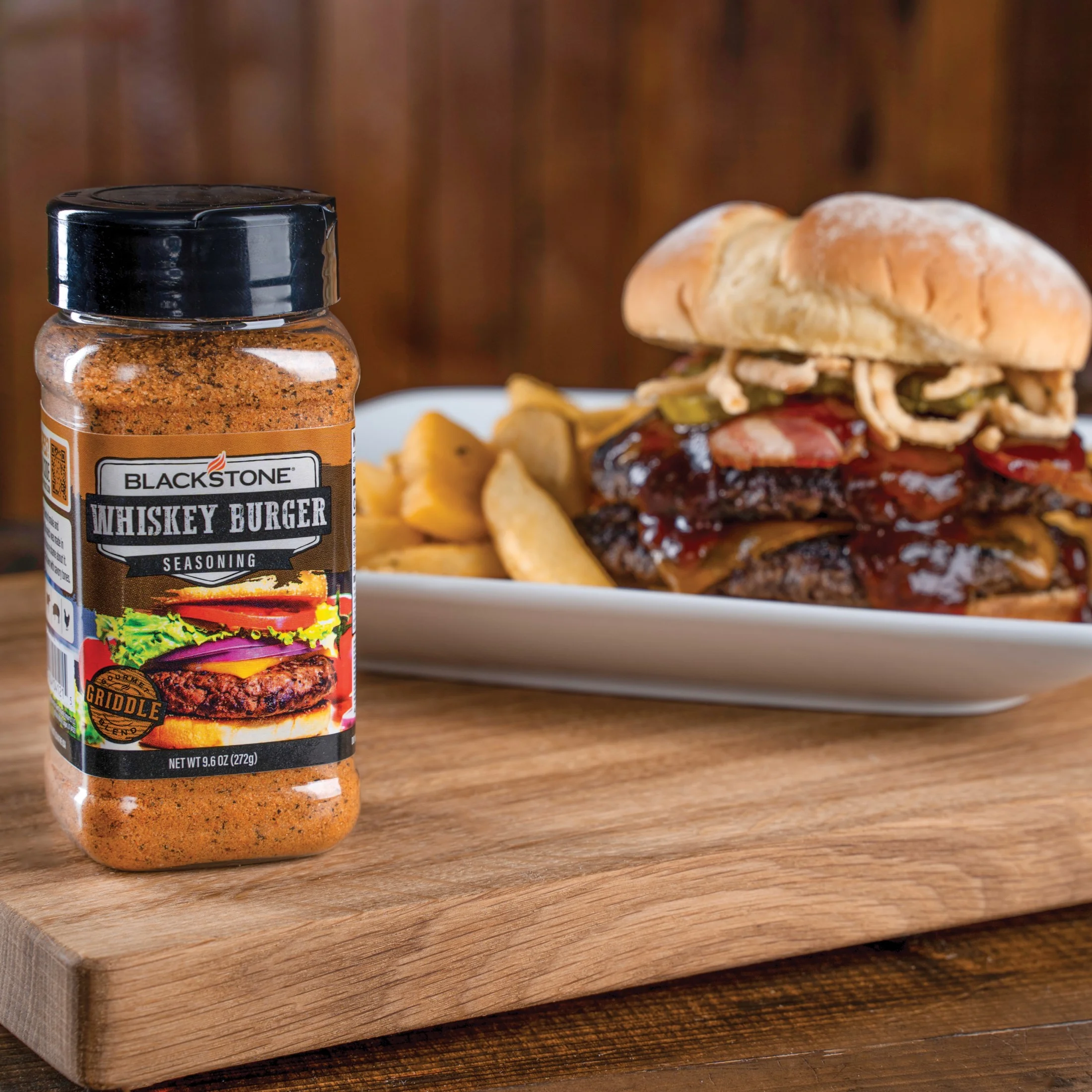 Blackstone Whiskey Burger Seasoning, 9.6 oz - Gluten-Free - Womvr