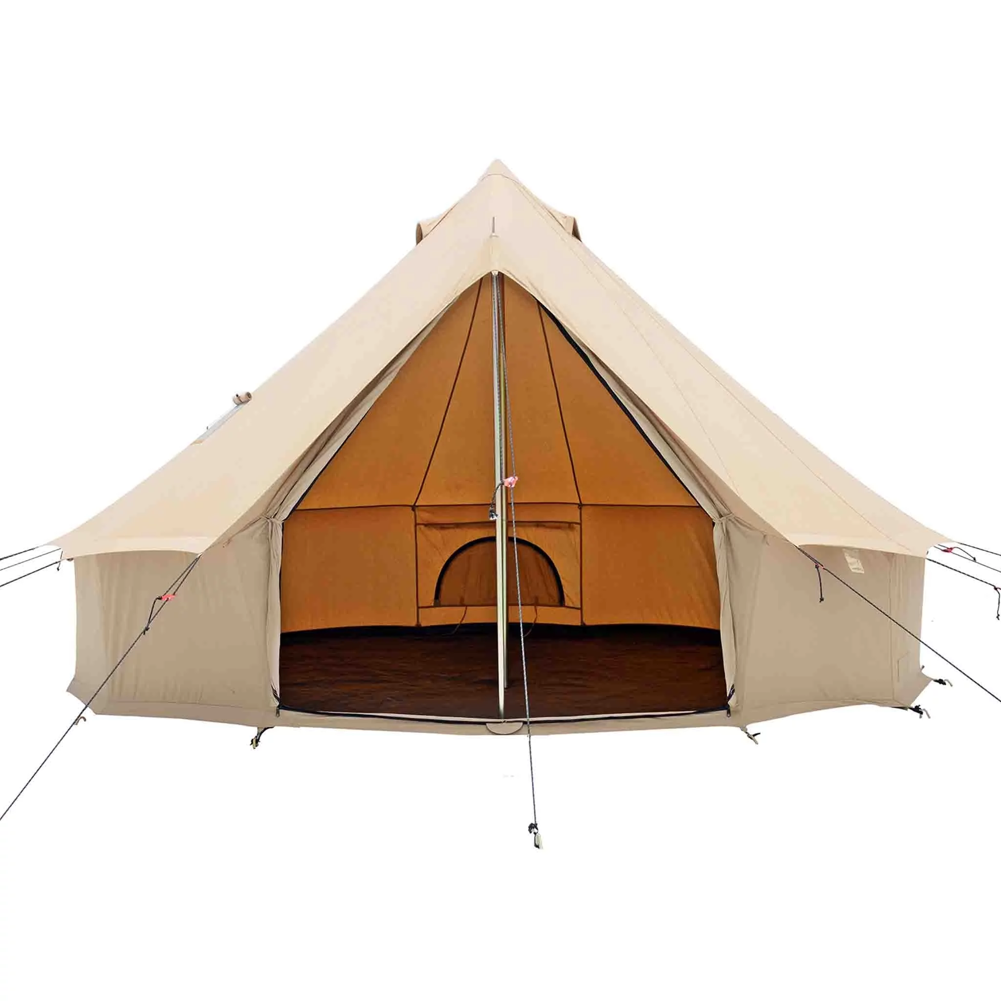 WHITEDUCK Regatta Canvas Bell Tent w/Stove Jack, Sandstone Beige, 13', Water Repellent 4-Season Camp - Womvr