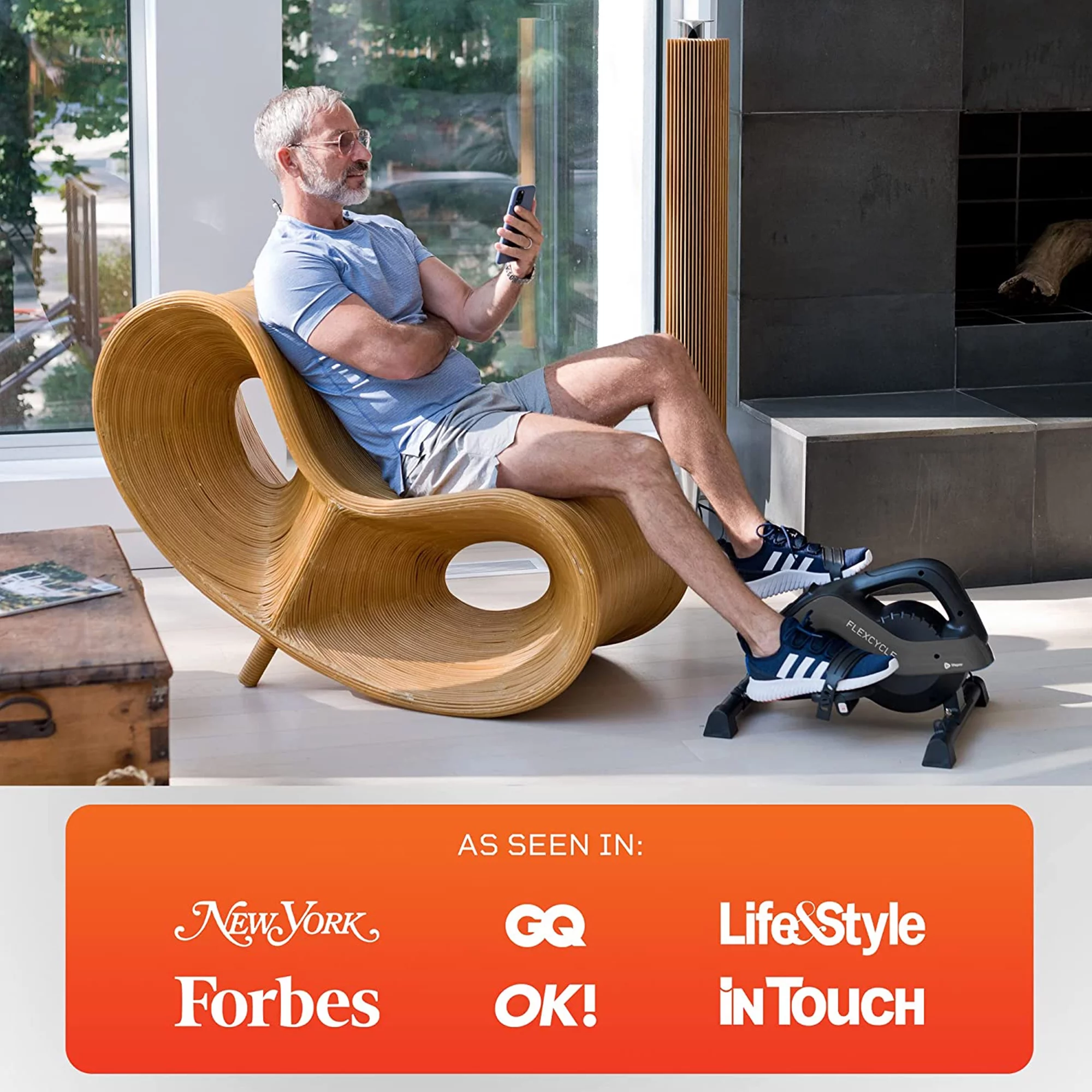 Lifepro FlexCycle Stationary Bike Pedal Exerciser Under Desk Workout Equipment, Blue - Womvr