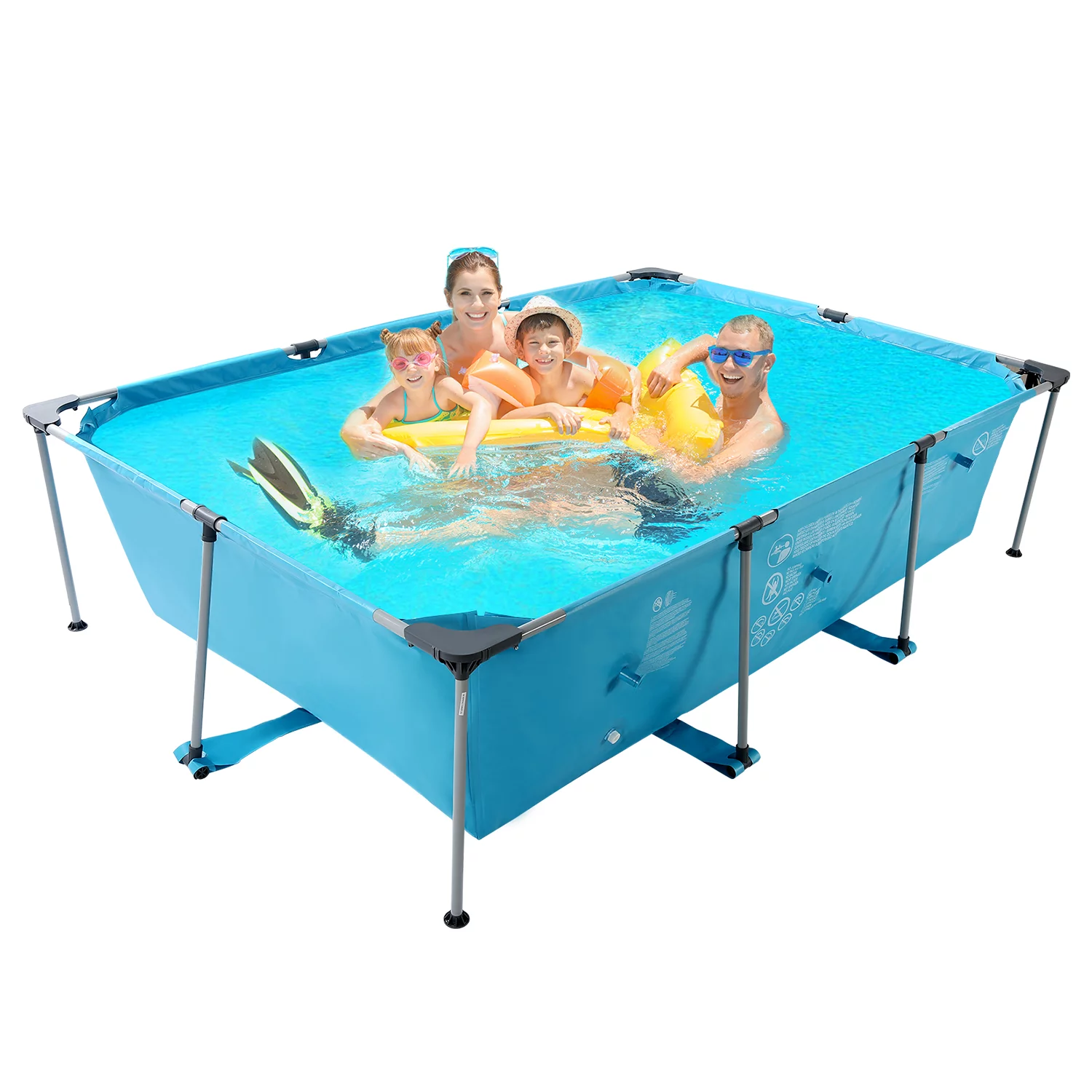 Naipo Swimming Pool Above Ground Outdoor 15ft Rectangle Frame Pool Type 178