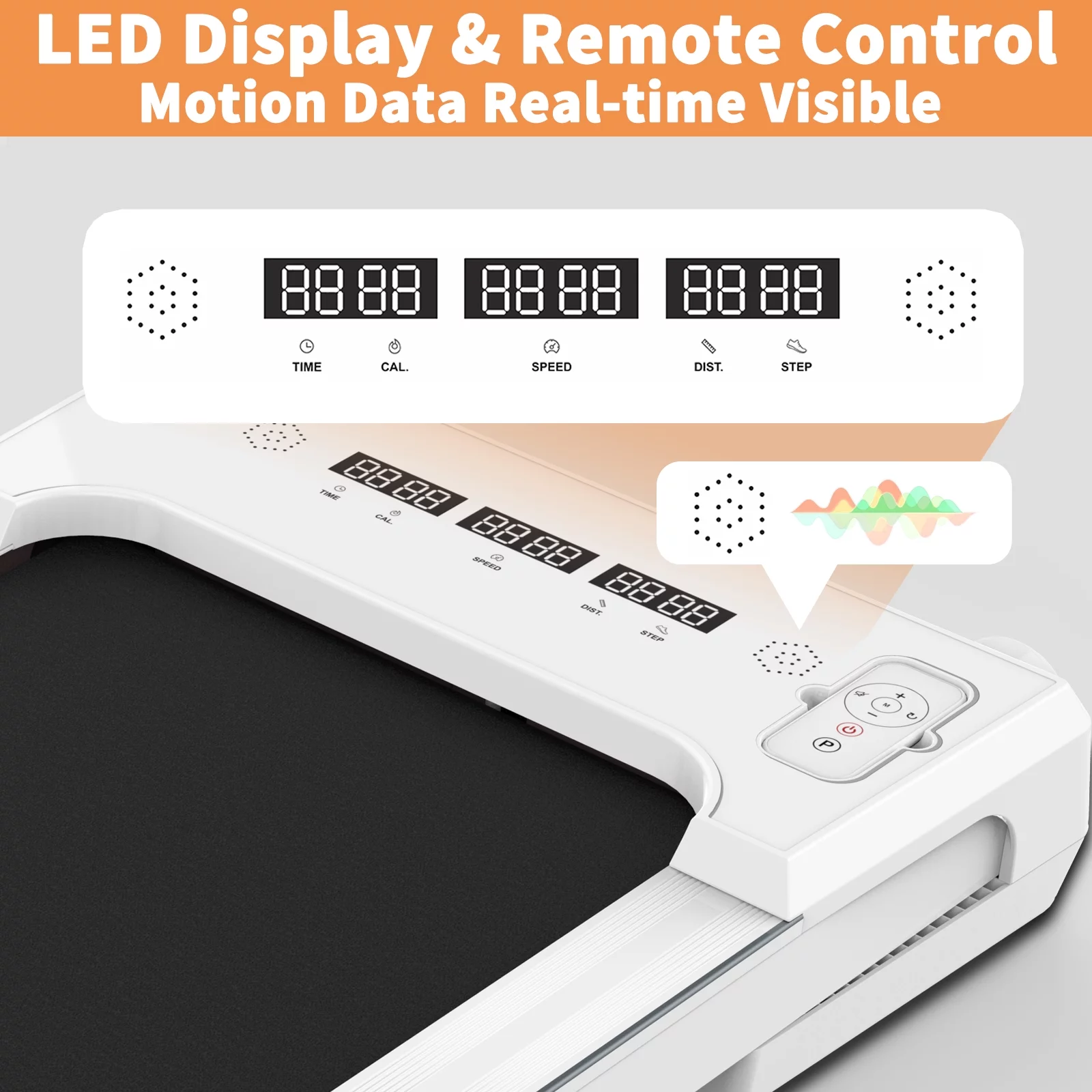 GOYOUTH Under Desk Treadmill with Remote Control, Bluetooth Speaker & LED Display Perfect for Home Gym or Office - Womvr