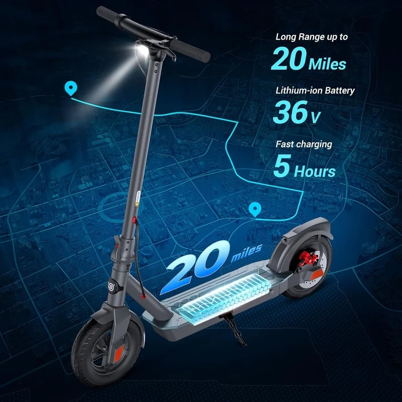 SISIGAD Electric Scooter for Adults, Peak 500W Motor, 8.5