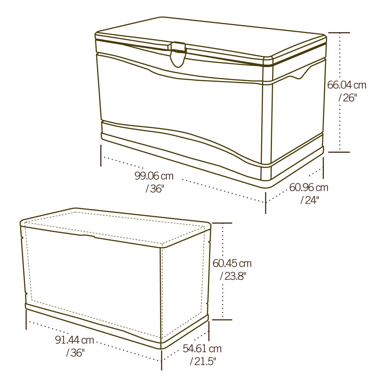 Lifetime Heavy-Duty 80 Gallon Plastic Deck Box, Beige - Womvr