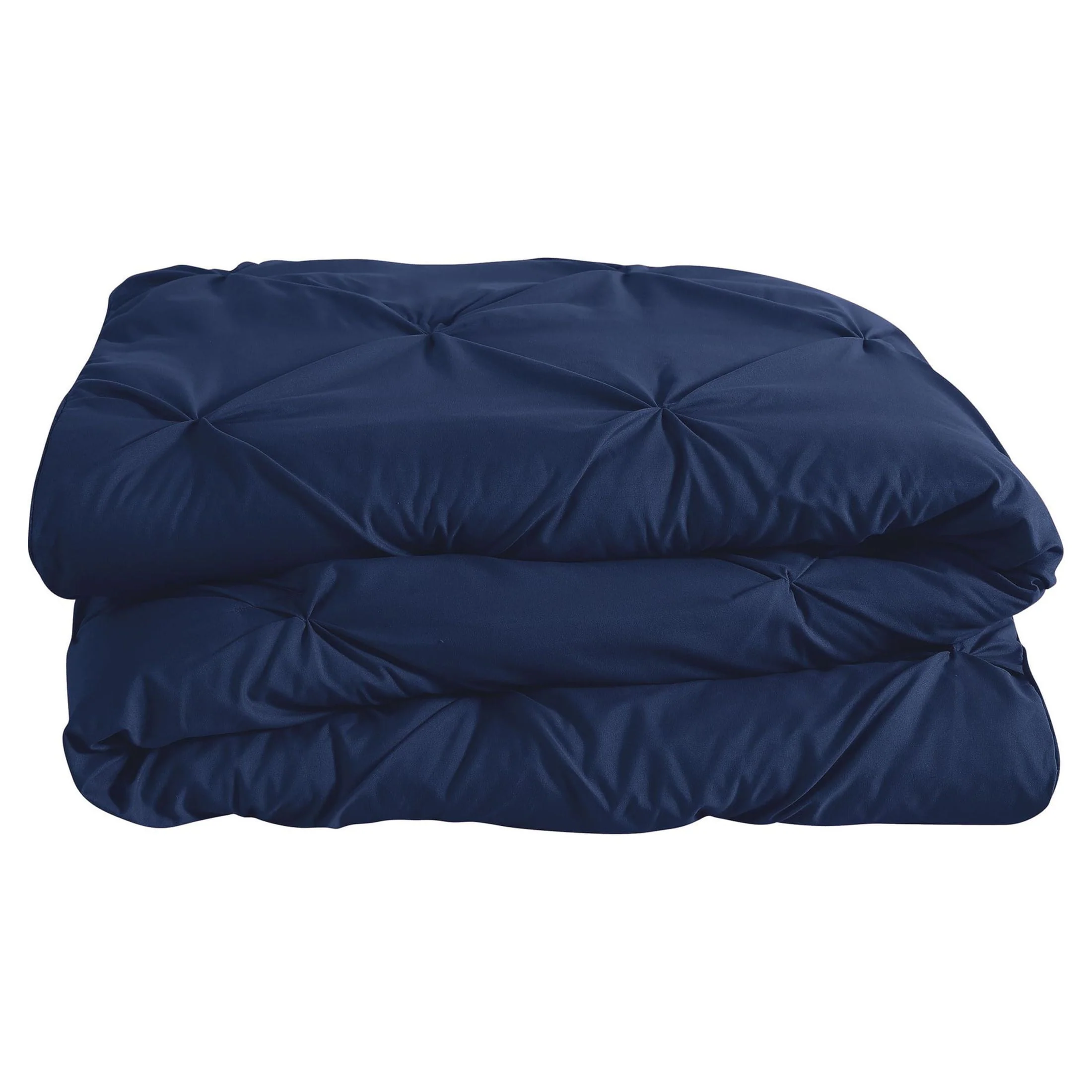 VCNY Home Carmen 4-Piece Navy Solid Pintuck Comforter Set, Queen - Womvr