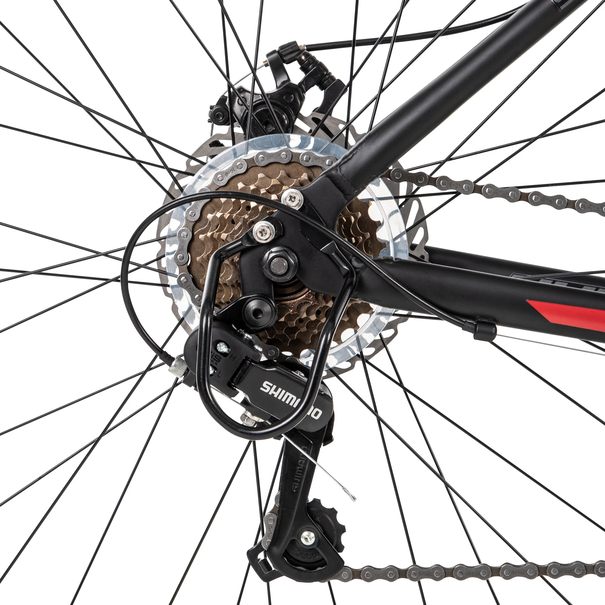 Huffy 27.5 in. Rangeline Men's Mountain Bikes, Black and Red - Womvr