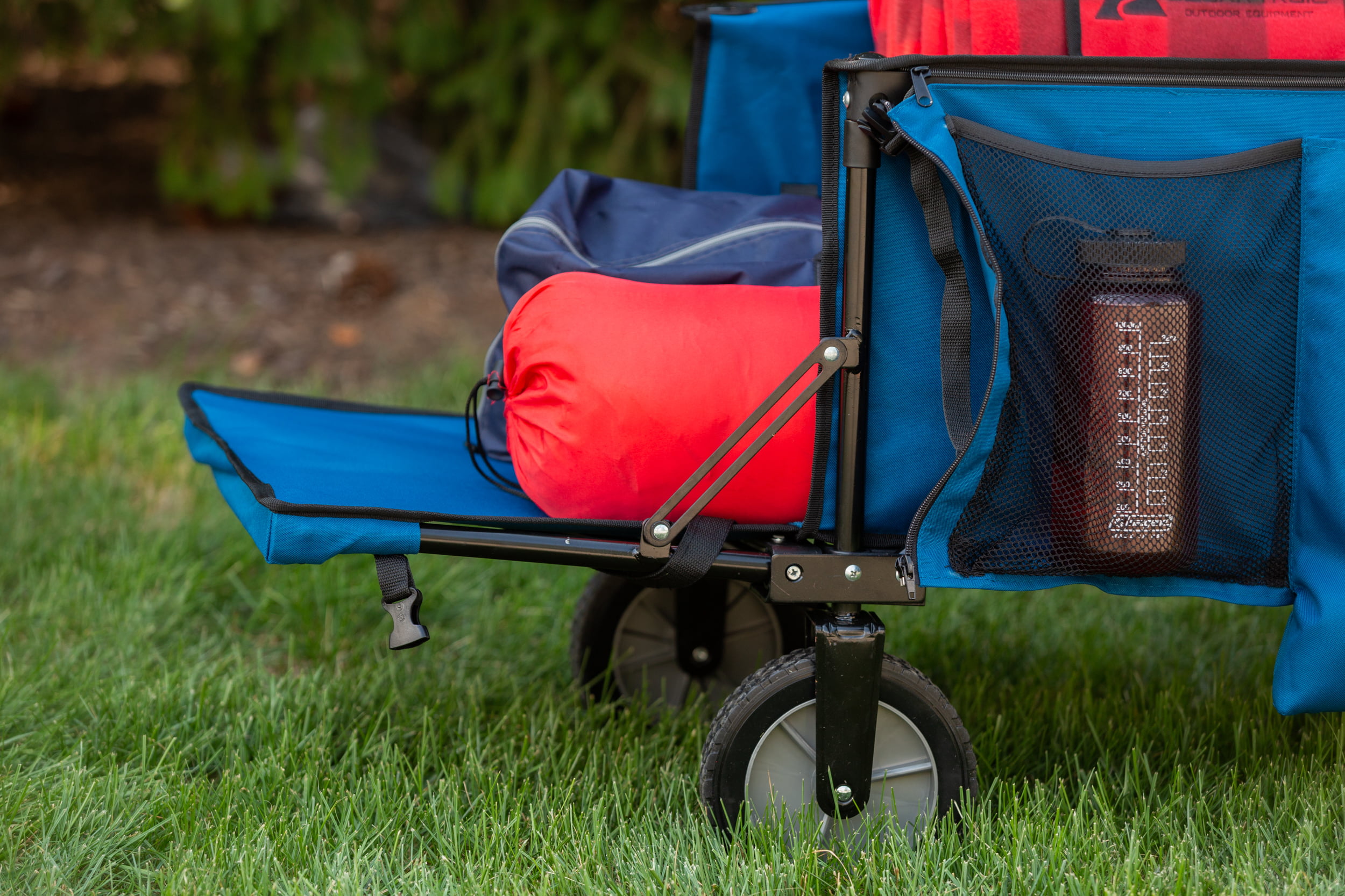 Ozark Trail Quad Folding Camp Wagon with Tailgate, Blue - Womvr