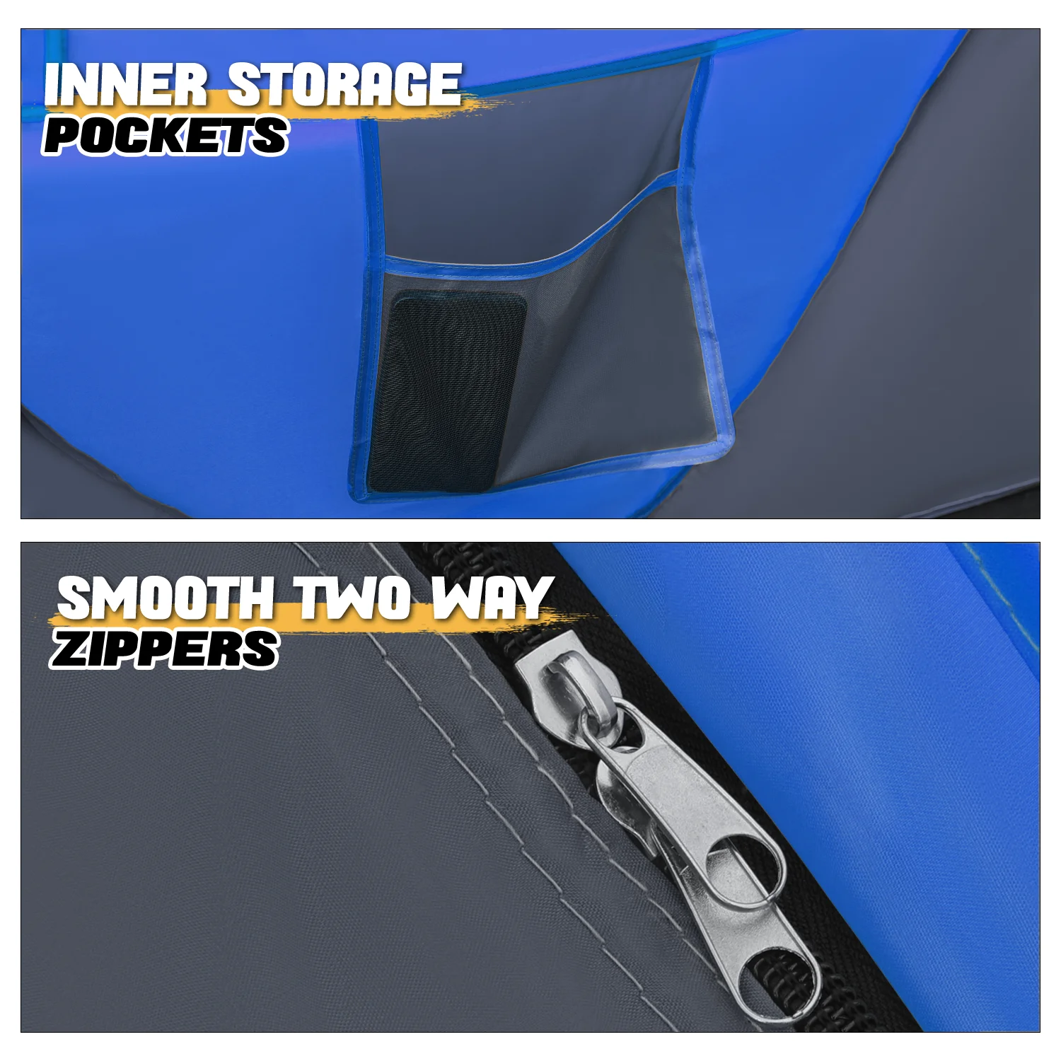 MoNiBloom Tent 3 Person Outdoor Pop Up, Family Travel Weatherproof Tent, 2 Doors and Side Windows with Carry Bag, Yellow - Womvr