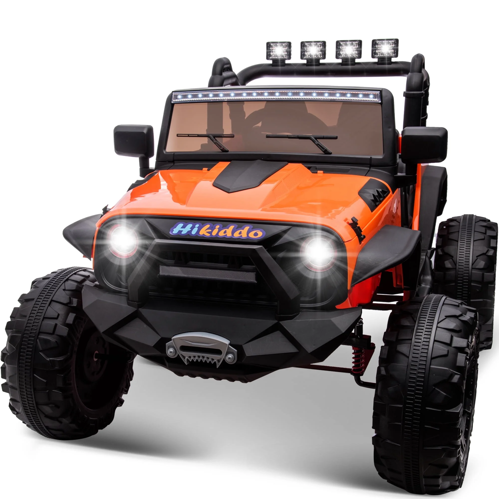 Hikiddo JC555 24V Ride on Toy for Big Kids, 2 Seater Powered Ride-on Truck Car with Remote - Green - Womvr