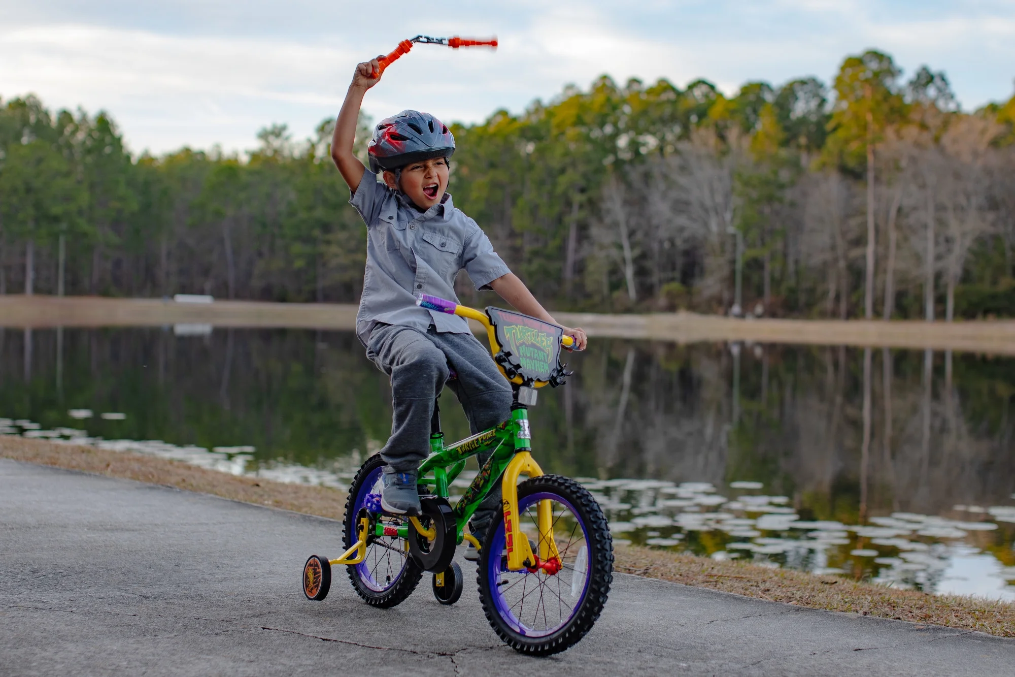 Dynacraft Teenage Mutant Ninja Turtles 16-inch Boys BMX Bike for Child 5-7 years - Womvr