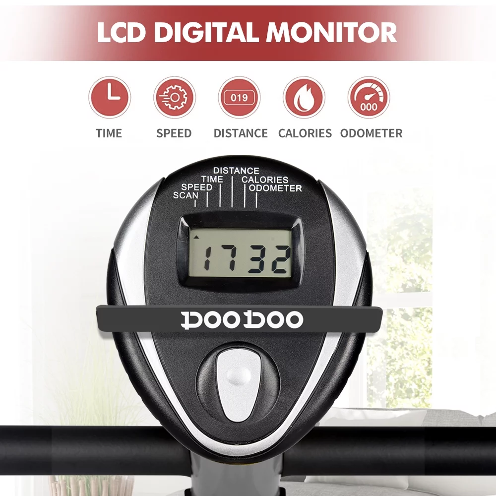 Cycool Workout Home Cycling Magnetic Recumbent Exercise Bike Fitness Cardio Elliptical Indoor Cycling Bike 330lbs Blue - Womvr