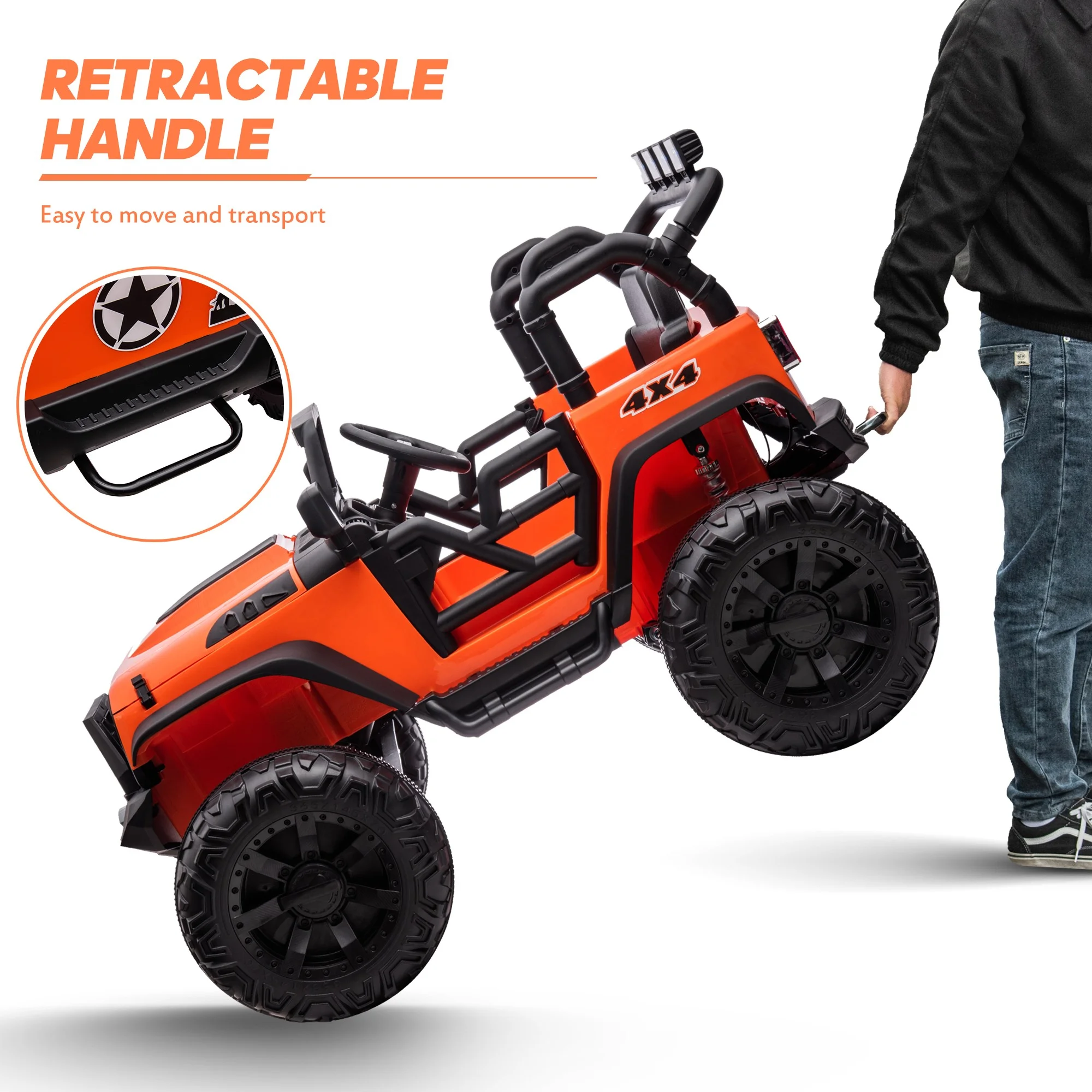 Outfunny 24V Kids Ride on Truck, 2-Seater Powered Ride on Toy Car with Remote - Womvr