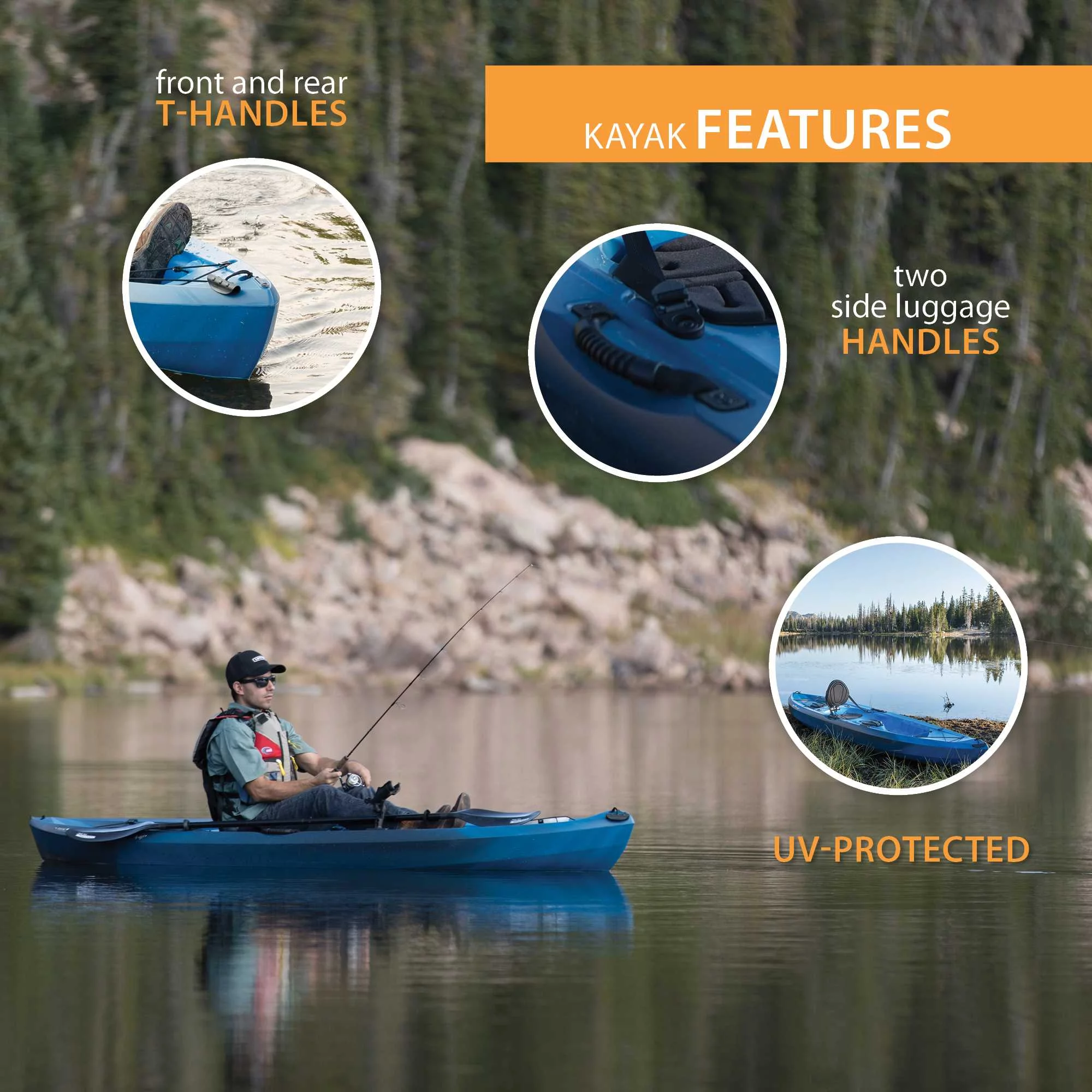 Lifetime Tamarack Angler 100 Fishing Kayak - Olive Green (90539) - Womvr