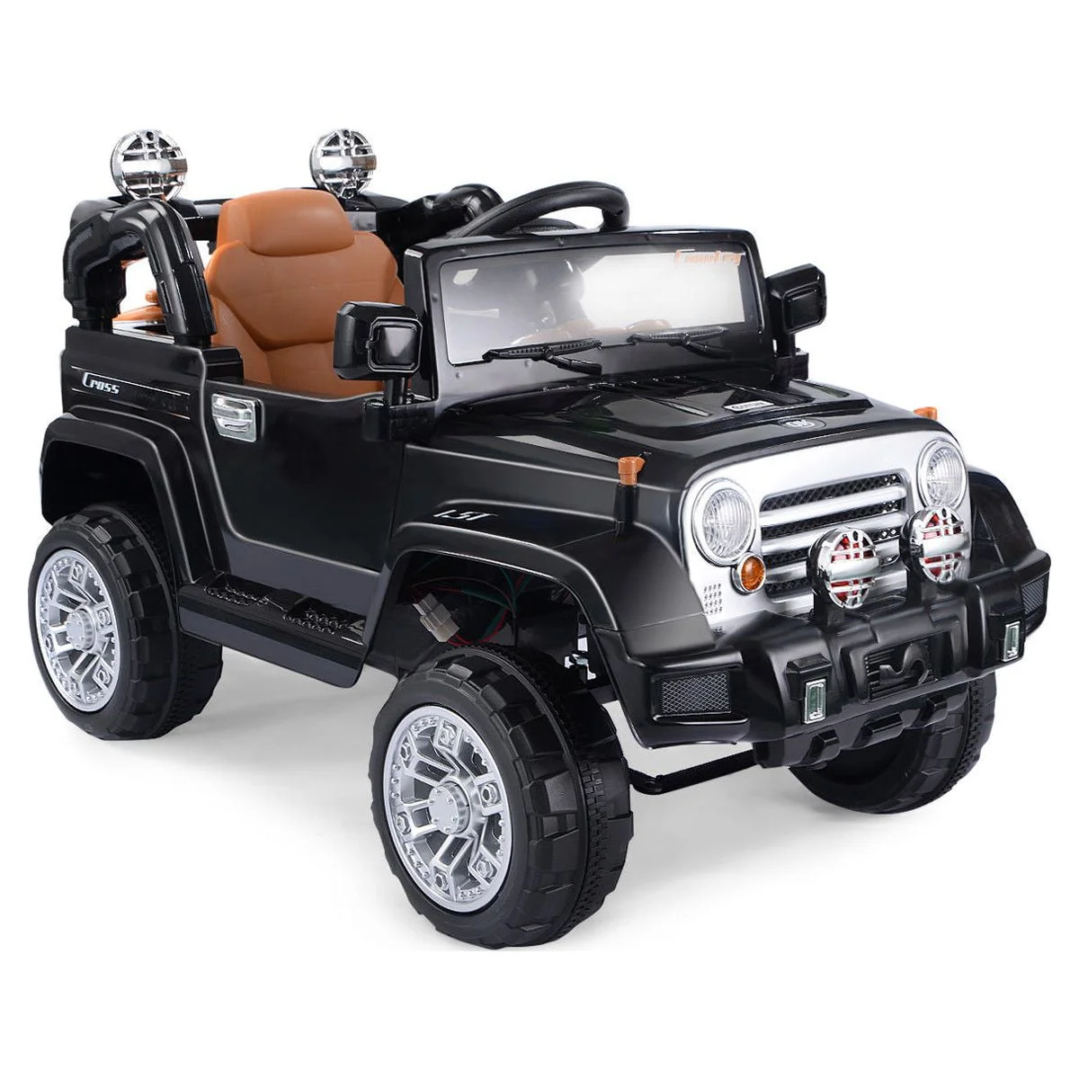 Costway 12V MP3 Kids Ride On Truck  Car RC Remote Control with LED Lights Music Green - Womvr