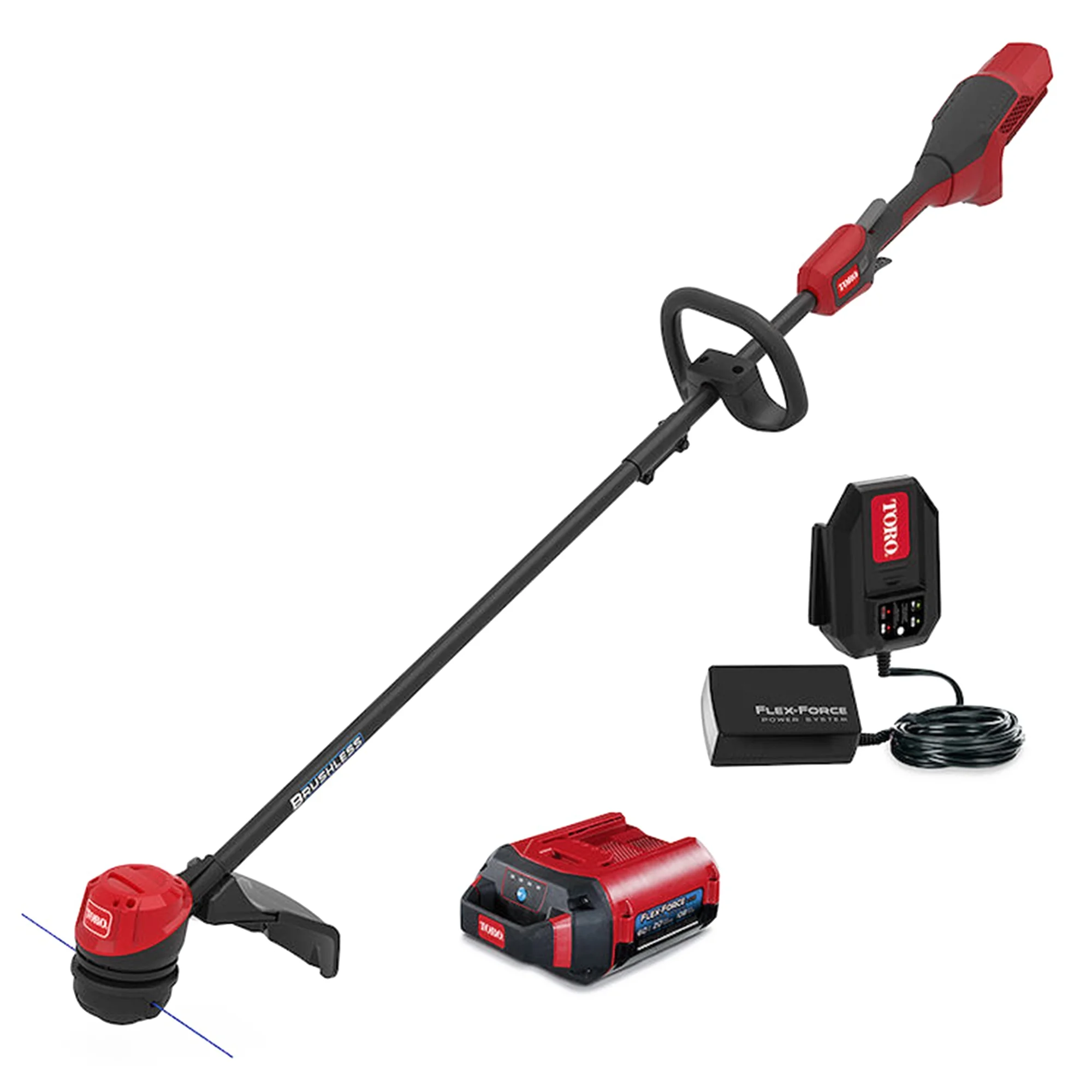 Toro Flex Force 60V Brushless 13/15'' String Trimmer with Battery & Charger - Womvr