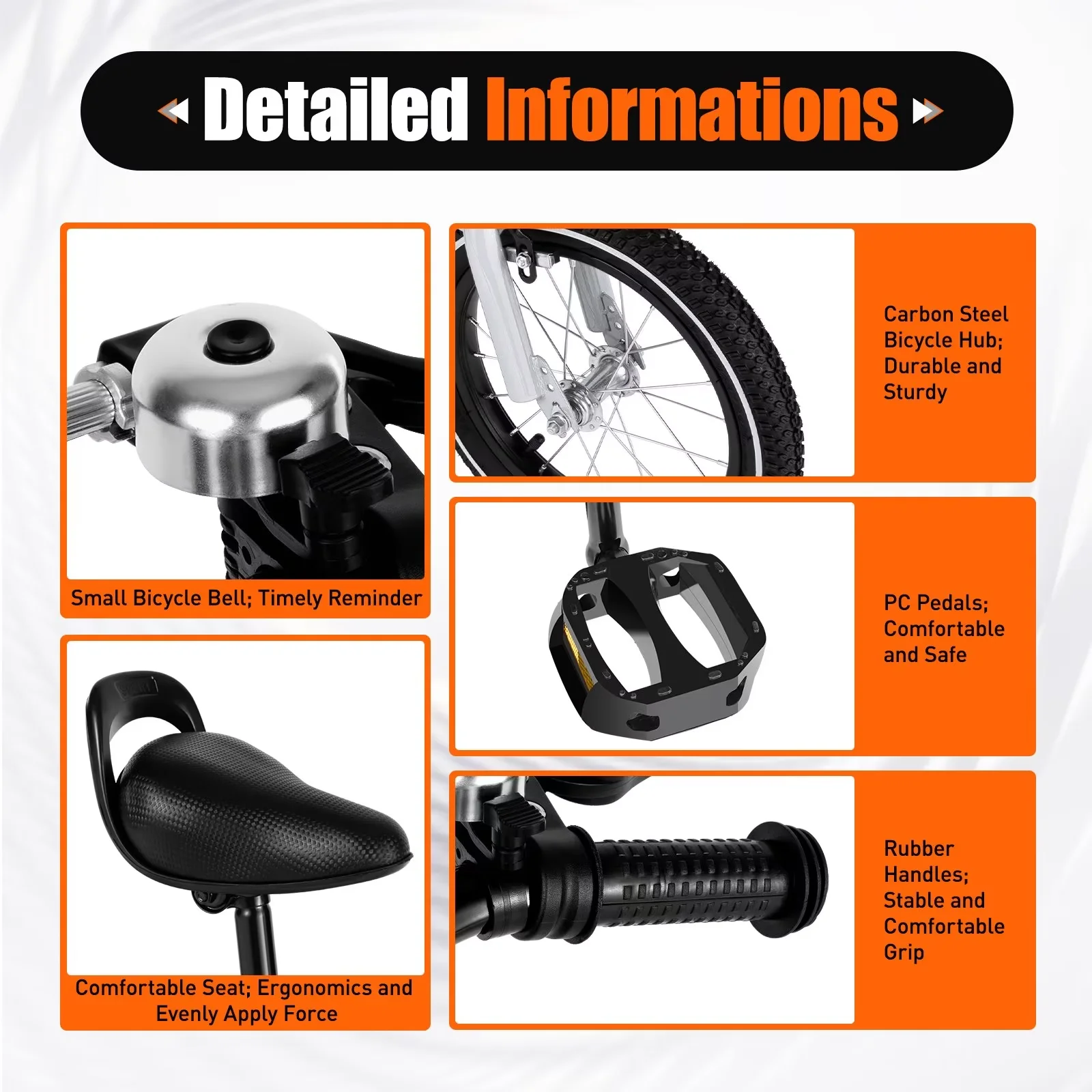 TFCFL 14 inch Kids Bike Bicycle Children Cycle Bikes Gift With With Safety Training Wheels - Womvr