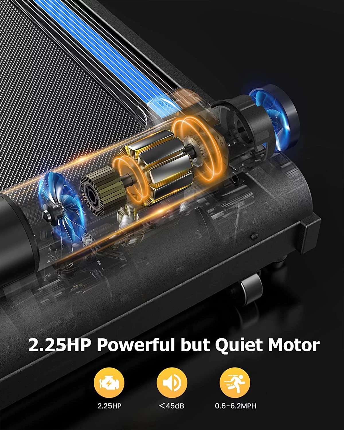 UREVO Folding Treadmill, 2.25HP Portable Mini Treadmills for Home Office, Compact Threadmill with 12 HIIT Modes, LCD Display, 265 lbs Capacity - Womvr