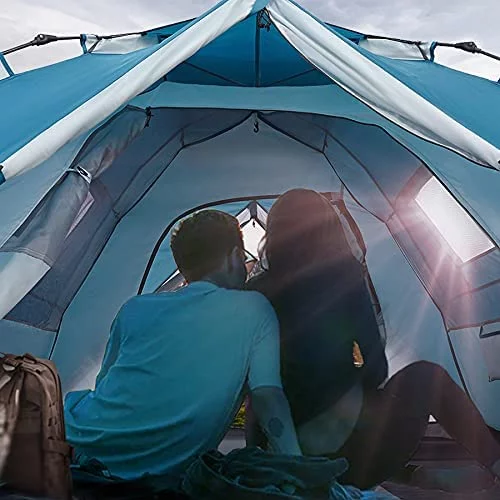 Instant Pop Up Tent Family Camping Tent Portable Tent Automatic Tent Waterproof Windproof for Camping Hiking Mountaineering - Womvr