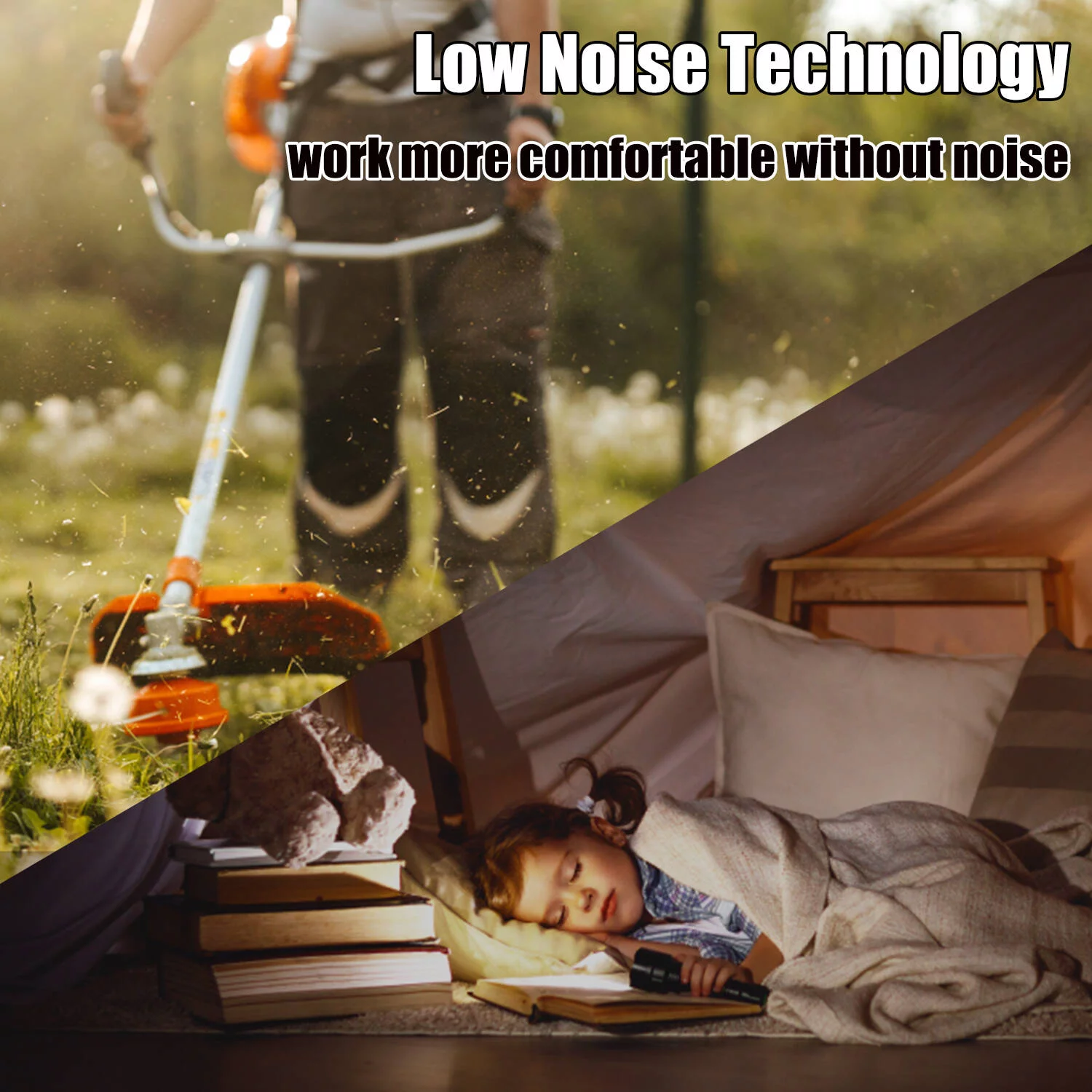 58cc Lawn Mower 4-in-1 Brush Cutter Gas Powered Weed Eater Weed Wacker Adjustable Straight Shaft String Trimmer with 4 Detachable Head for Grass, Weed, Bushes - Womvr