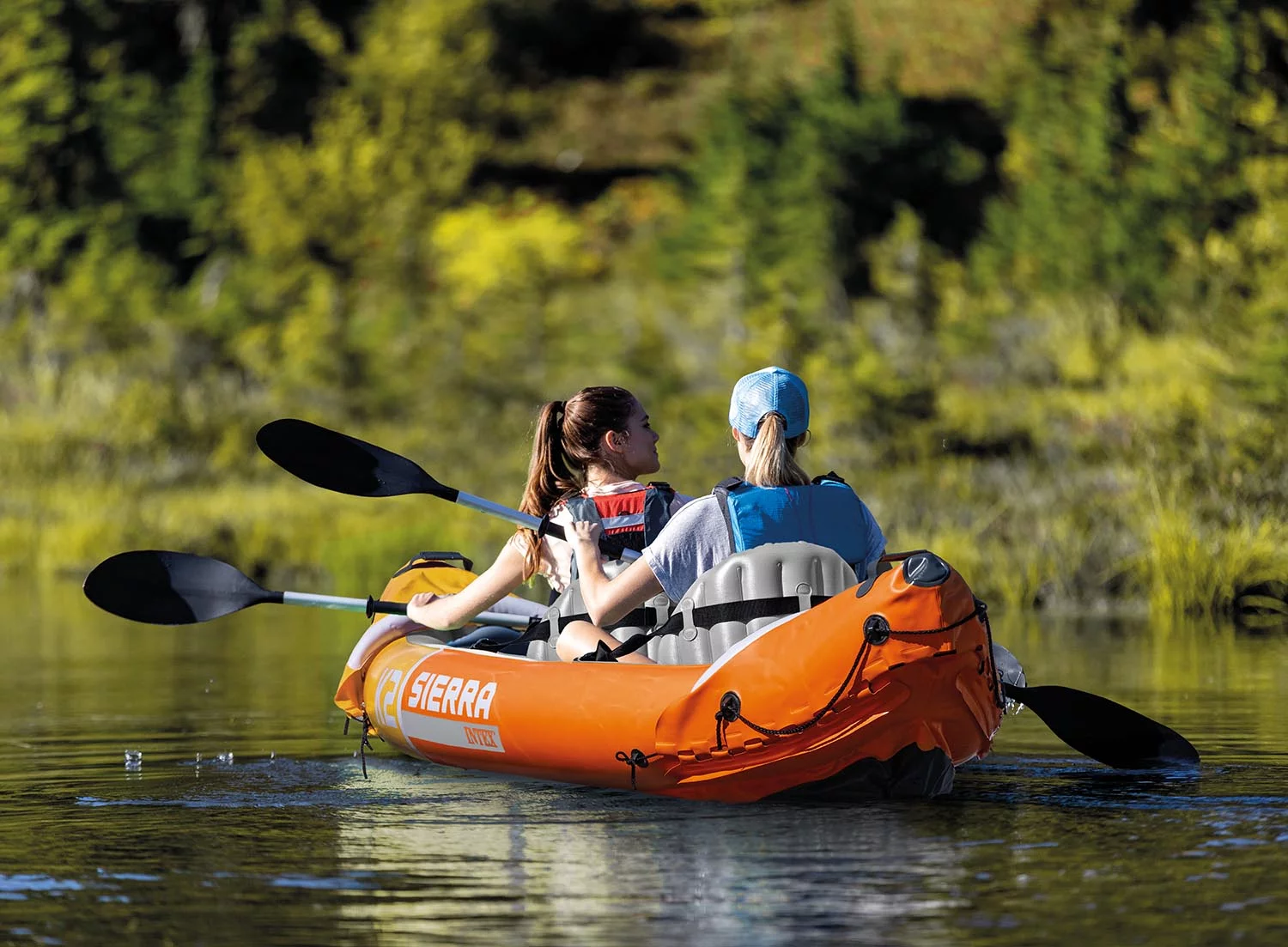 Intex Sierra K2 Inflatable Kayak with Oars and Hand Pump - Womvr