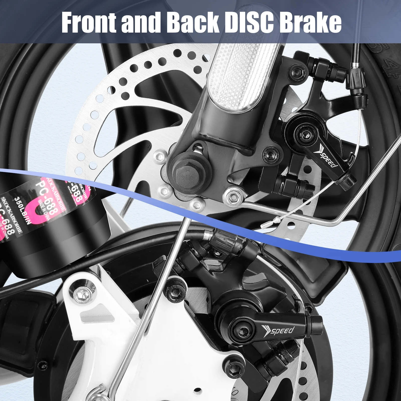 Caroma 500W Electric Scooter with Seat for Adult, 14 inch Commuter Electric Scooter with Dual Shock Absorbers and Basket - Up to 25 Miles 20 MPH, Silver - Womvr