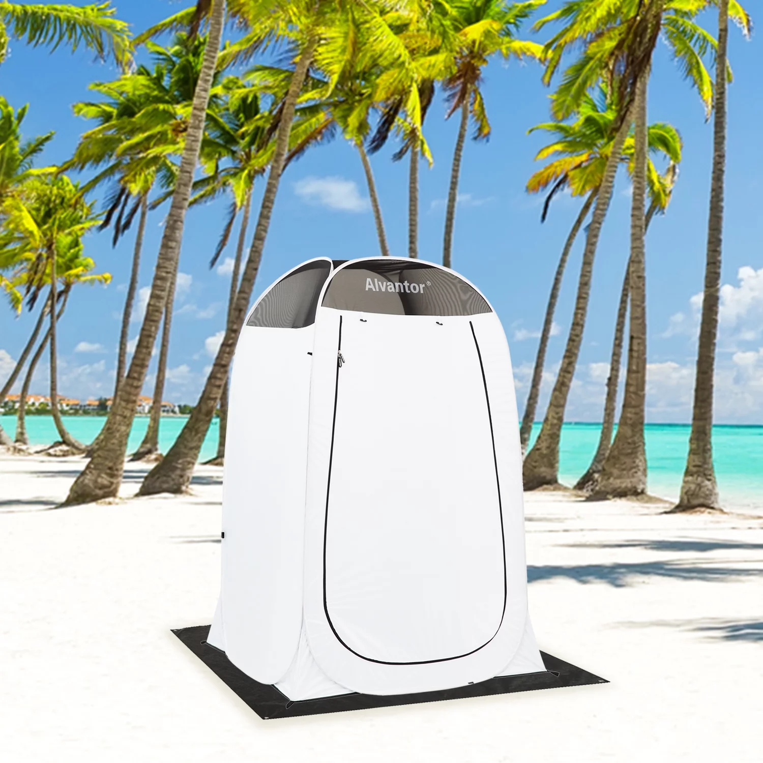 Beach Umbrella Tent Automatic Pop Up Sun Shelter UPF 50+ Cabana Camping Hiking Canopy by Alvantor - Womvr