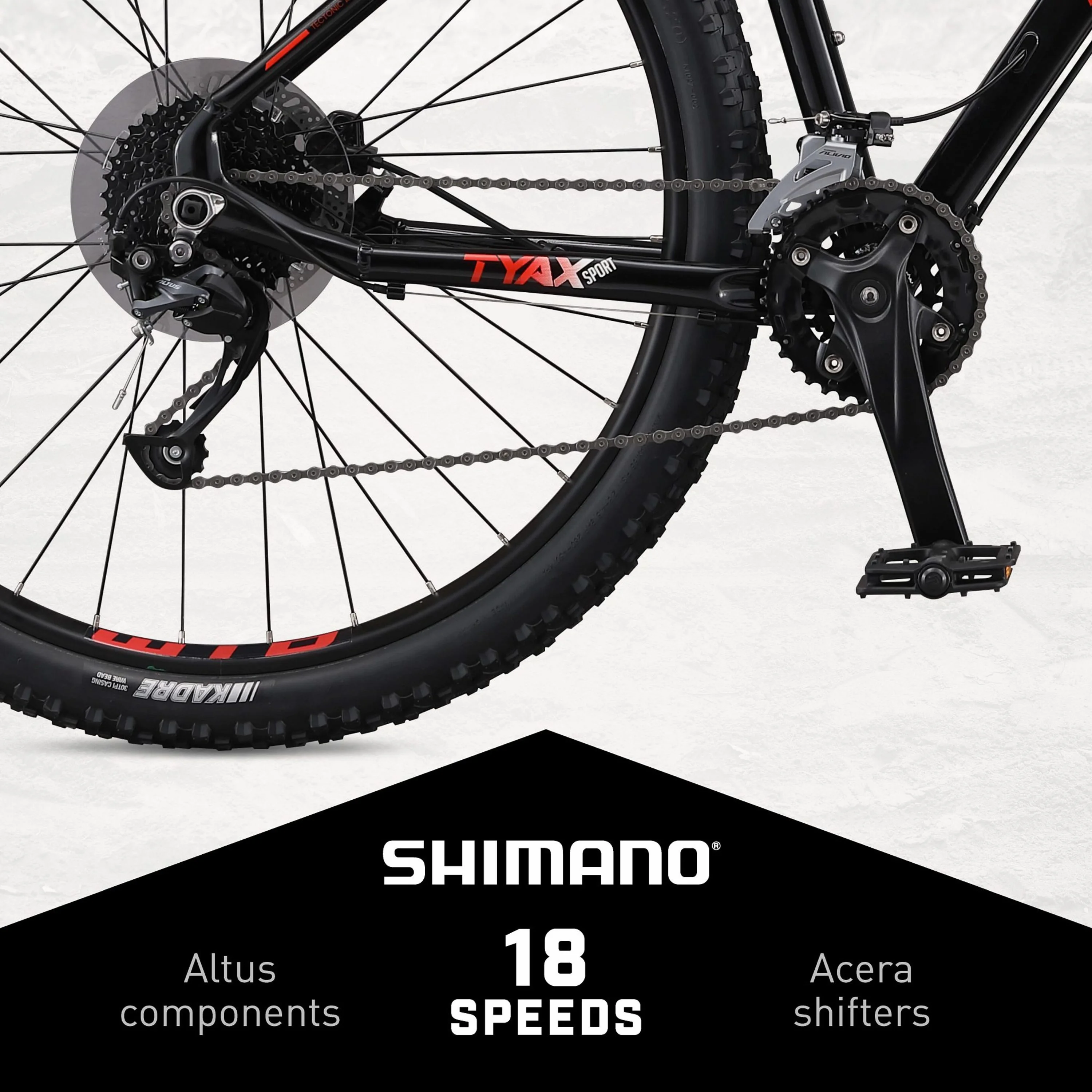 Mongoose Tyax 29 Sport Adult Unisex 29-in. Mountain Bike, Black - Womvr