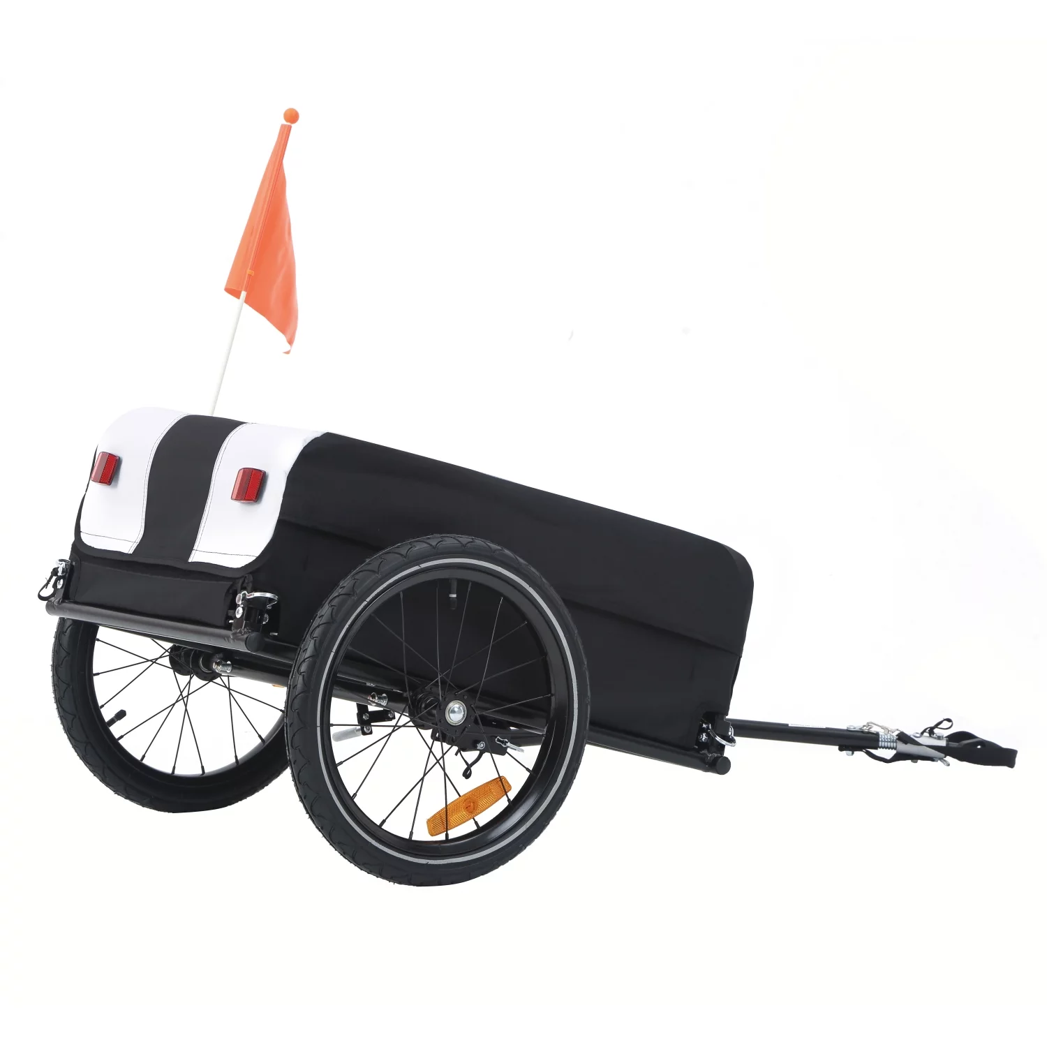 Bike Cargo Trailer, Bike Luggage Wagon Trailer with Removable Water Resistant Cover, Folding Frame Quick Release 16 Wheels - Womvr